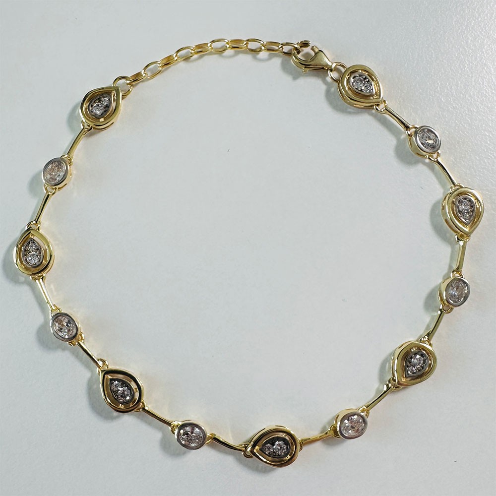 Damla Retro Charm 925 Ayar Gümüş Bileklik