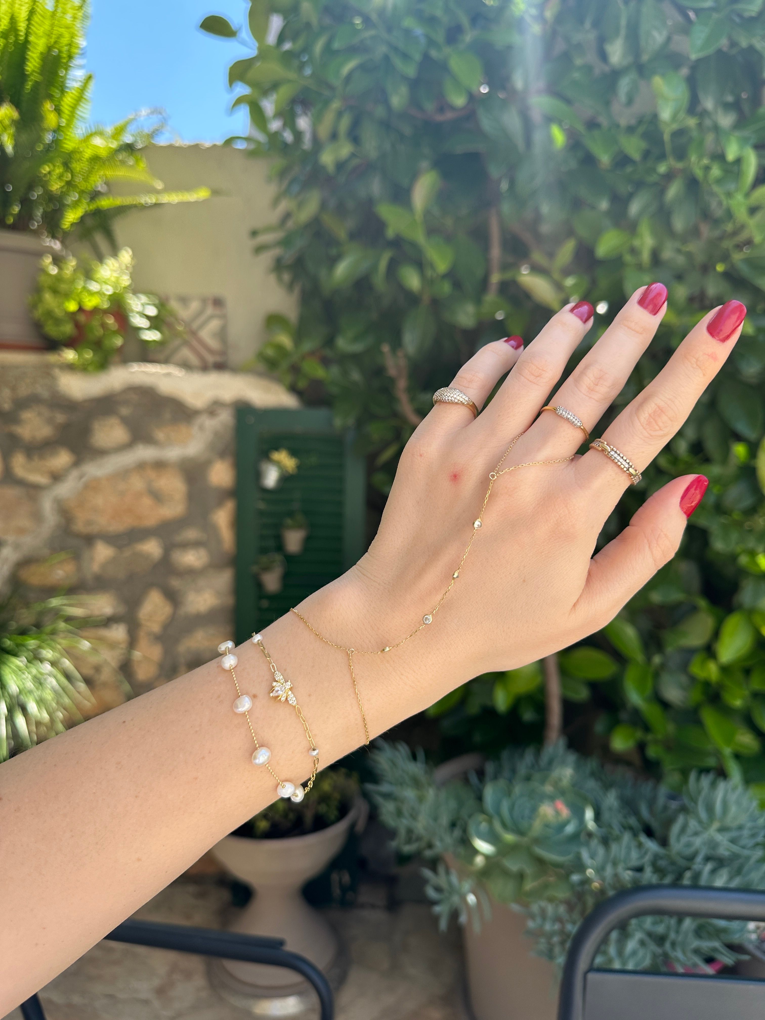 Pearl Whisper İnci Taşlı 925 Ayar Gümüş Zincir Bileklik 