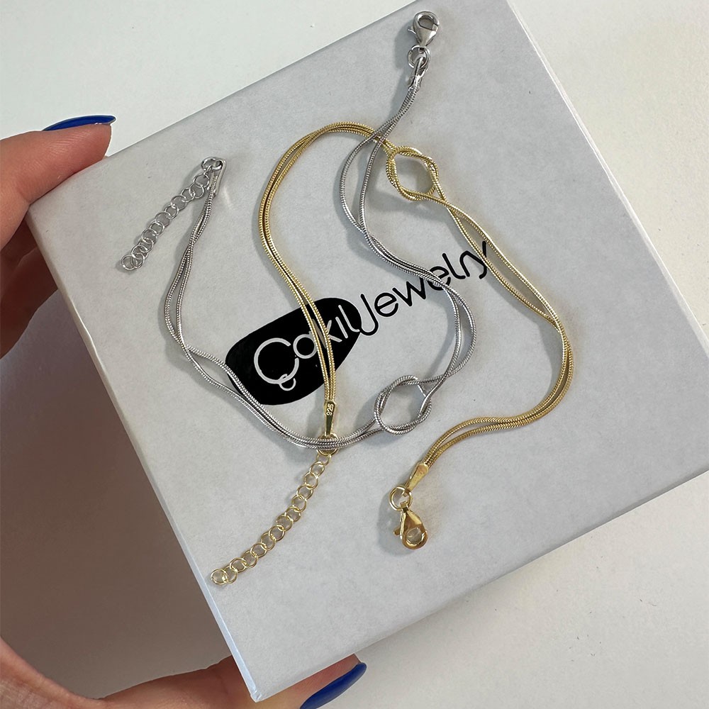 Sonsuz Can Bağı Retro Charm 925 Ayar Gümüş Bileklik 