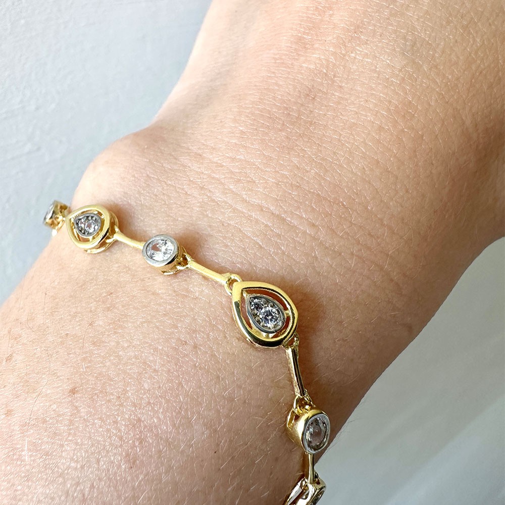 Damla Retro Charm 925 Ayar Gümüş Bileklik
