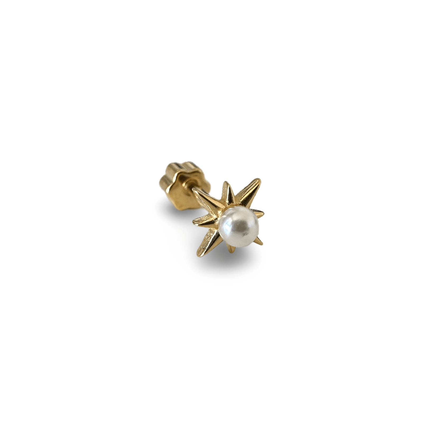 İnci Taşlı Yıldız Piercing