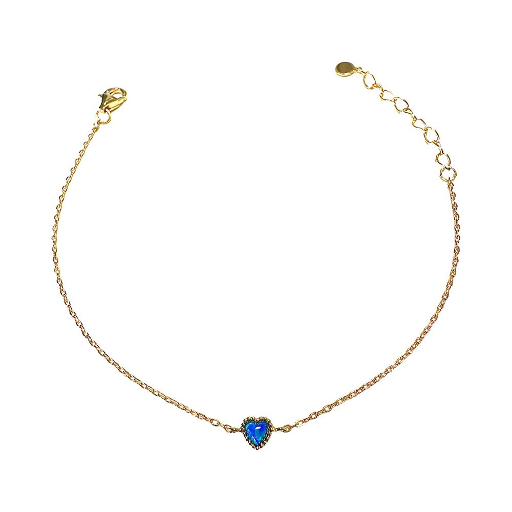 Opal Retro Heart 925 Ayar Gümüş Bileklik