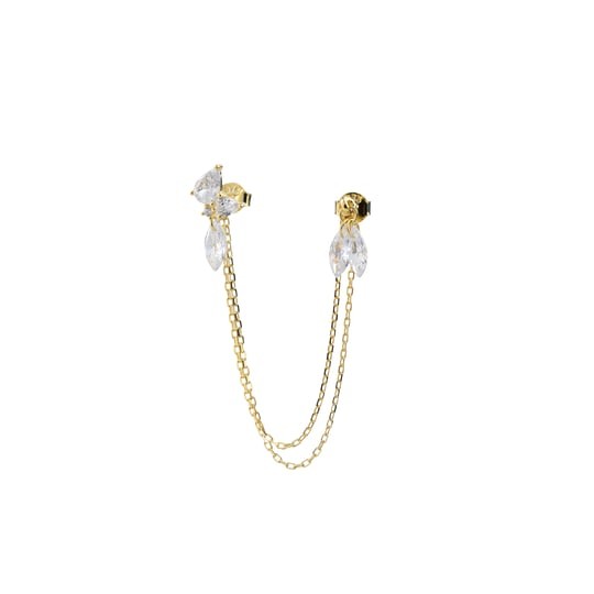 Daphne Zincirli Charm 925 Ayar Gümüş Küpe 