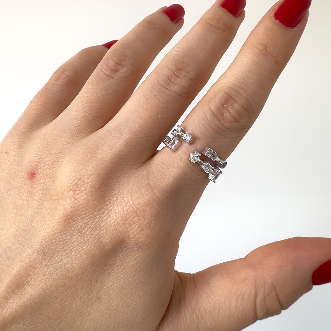 Rhea Vintage Glow 925 Ayar Gümüş Ayarlanabilir Yüzük