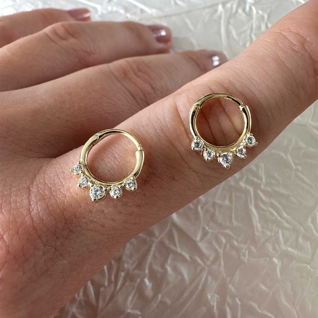 Sarah 925 Ayar Gümüş Halka Piercing