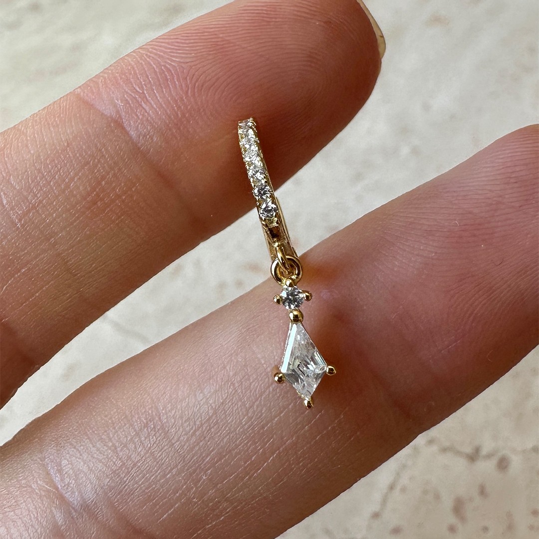 Fang Charm 925 Ayar Gümüş Halka Küpe