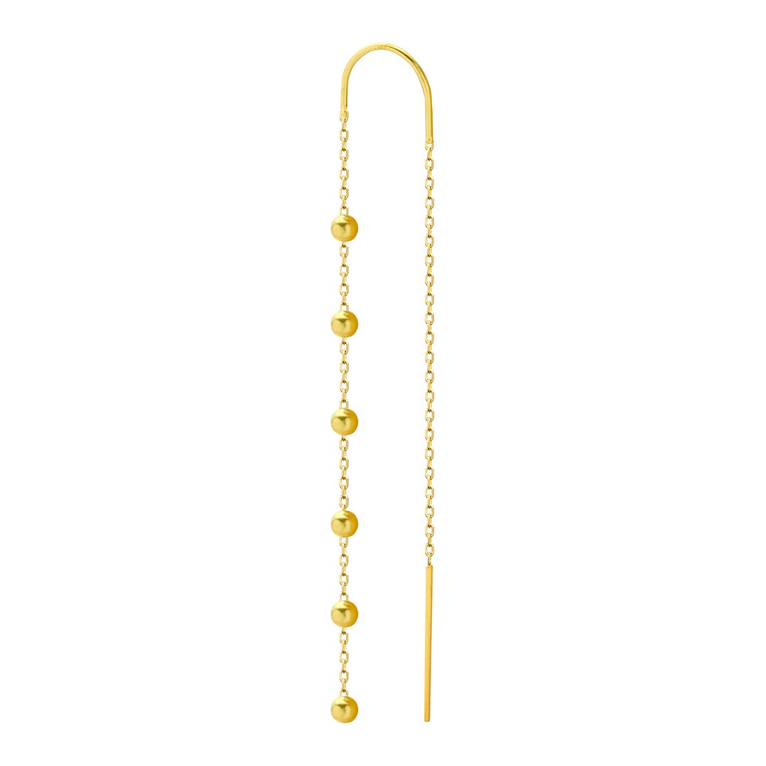 Top Chain Retro 925 Ayar Gümüş Küpe