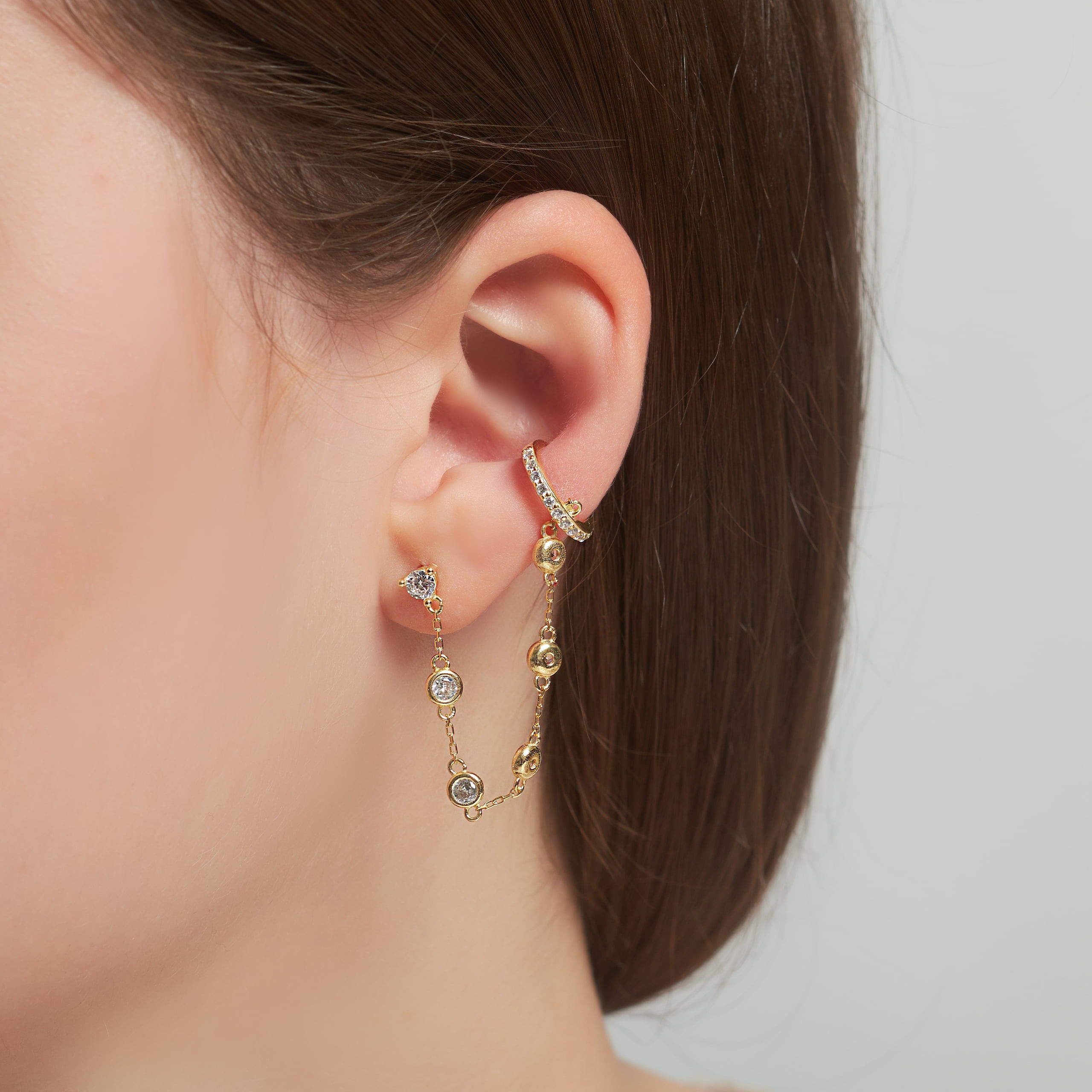 Pin with Ear Cuff