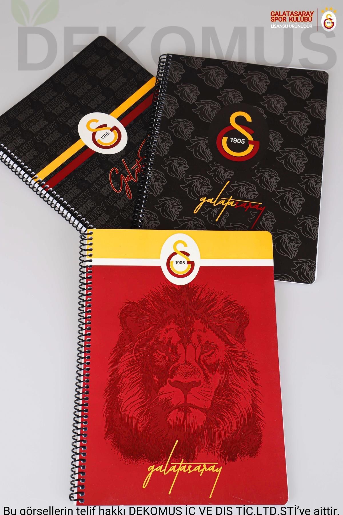 LİSANSLI GALATASARAY "TEKLİ" SPIRALLI KARELİ A4 KARTON KAPAK 72 YAPRAK DEFTER
