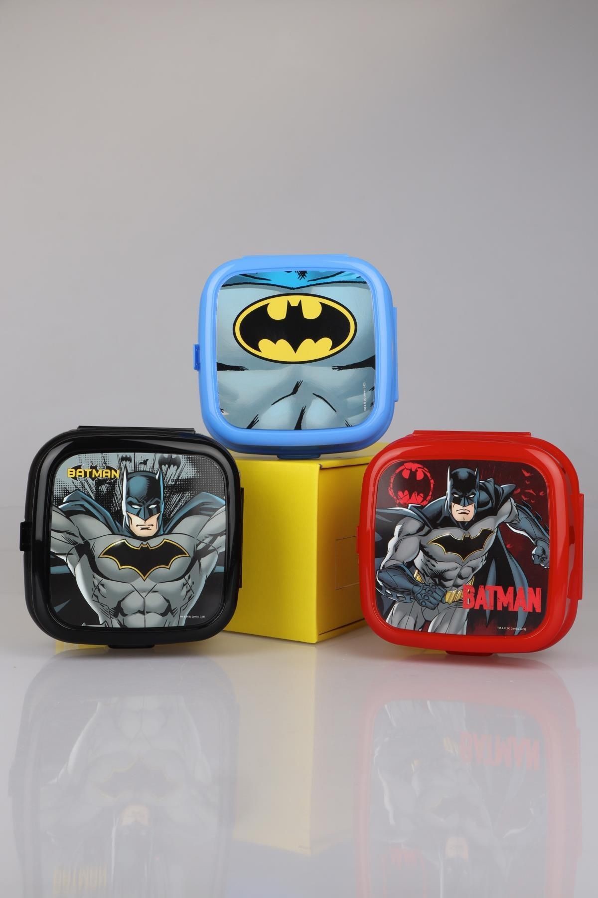 YENİ SEZON LİSANSLI BATMAN 500 ML ÇELİK MATARA VE BESLENME KABI YEMEK SETİ