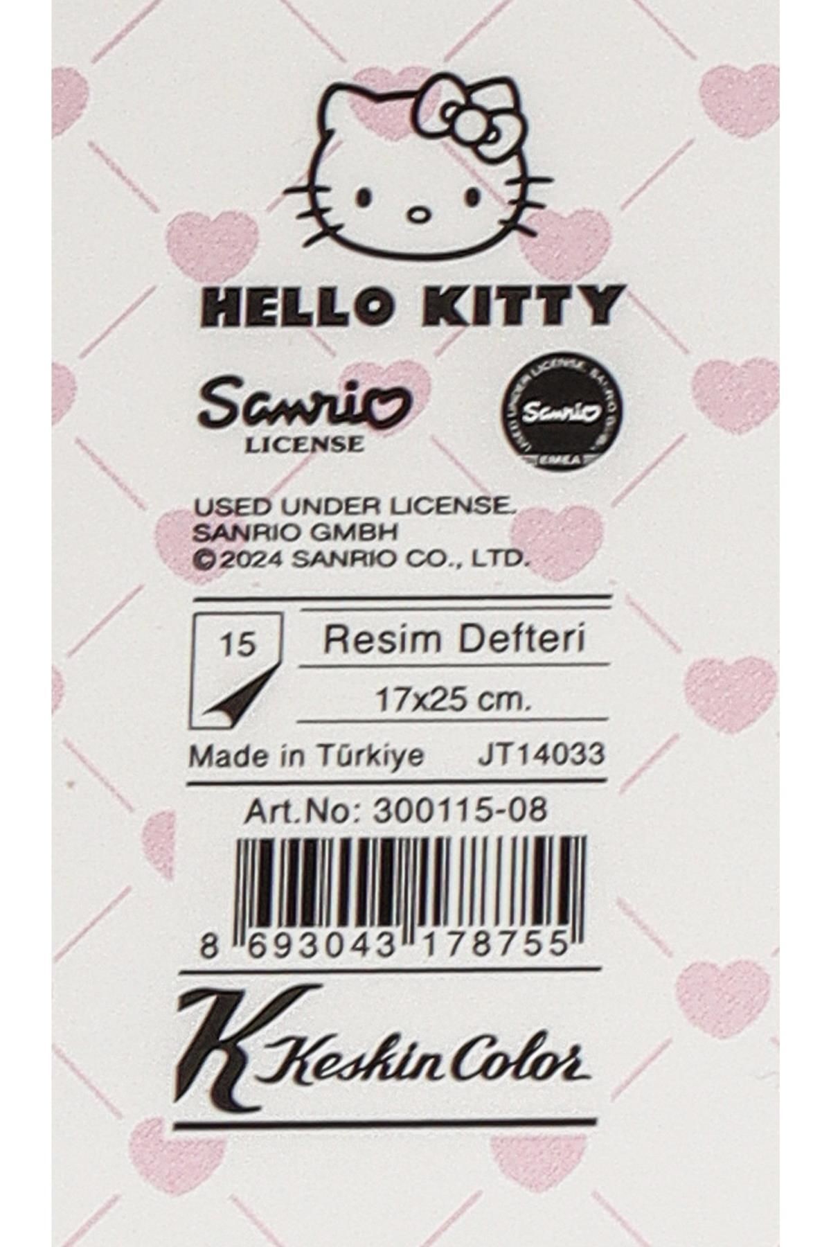 DEKOMUS İLE LİSANSLI HELLO KITTY "TEKLİ" RESİM DEFTERİ 17*24 CM 15 YAPRAK