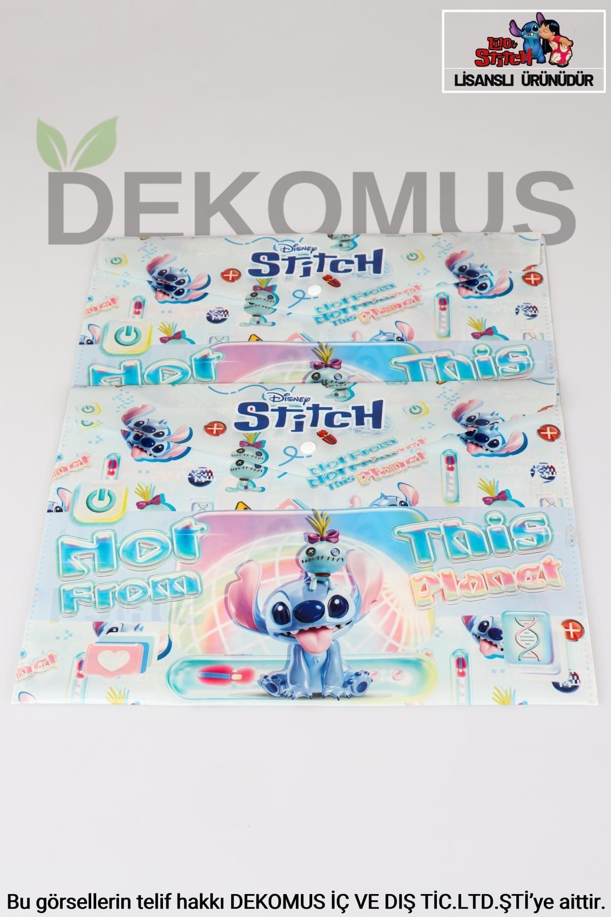 DEKOMUS İLE YENİ SEZON LİSANSLI STITCH TEKLİ ÇITÇITLI DOSYA