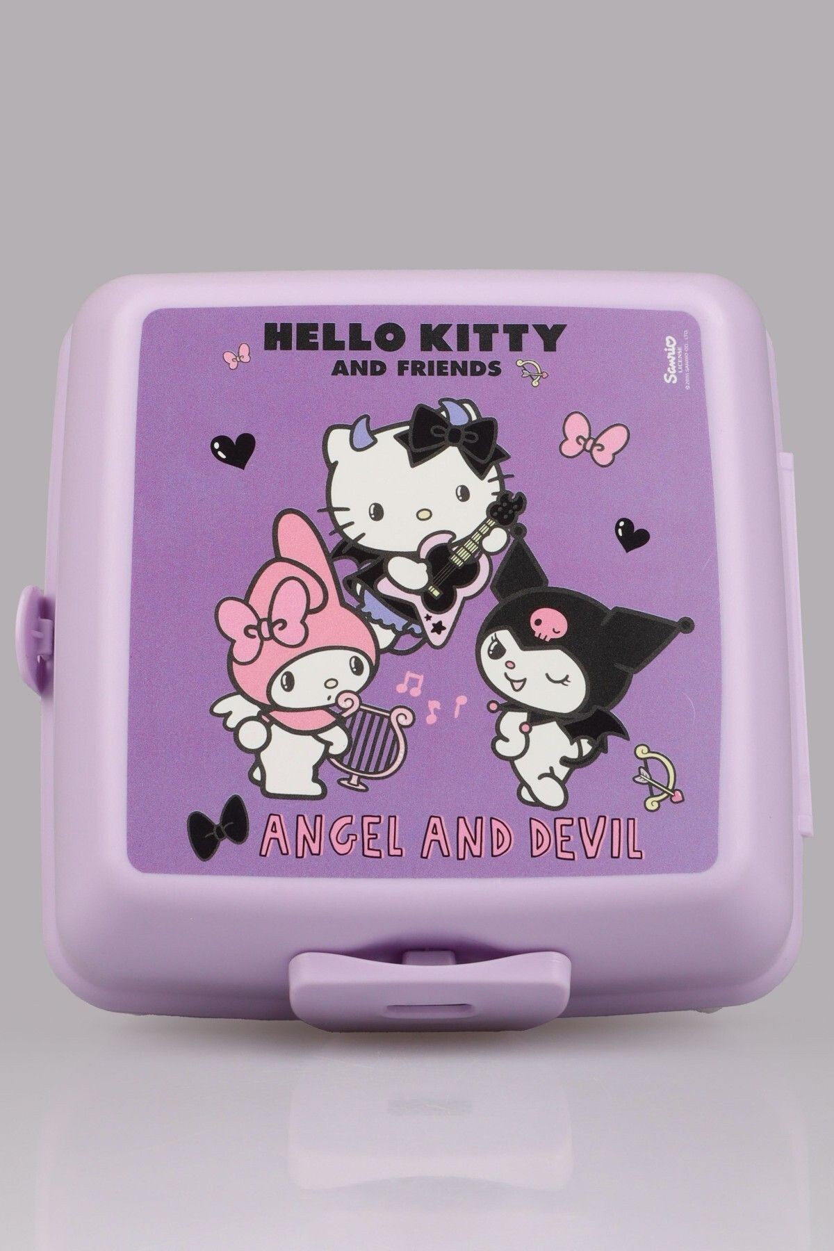 DEKOMUS İLE LİSANSLI HELLO KITTY & BEST FRIENDS KUROMI,MY MELODY 2 KATLI BESLENME KABI/LUNCH BOX