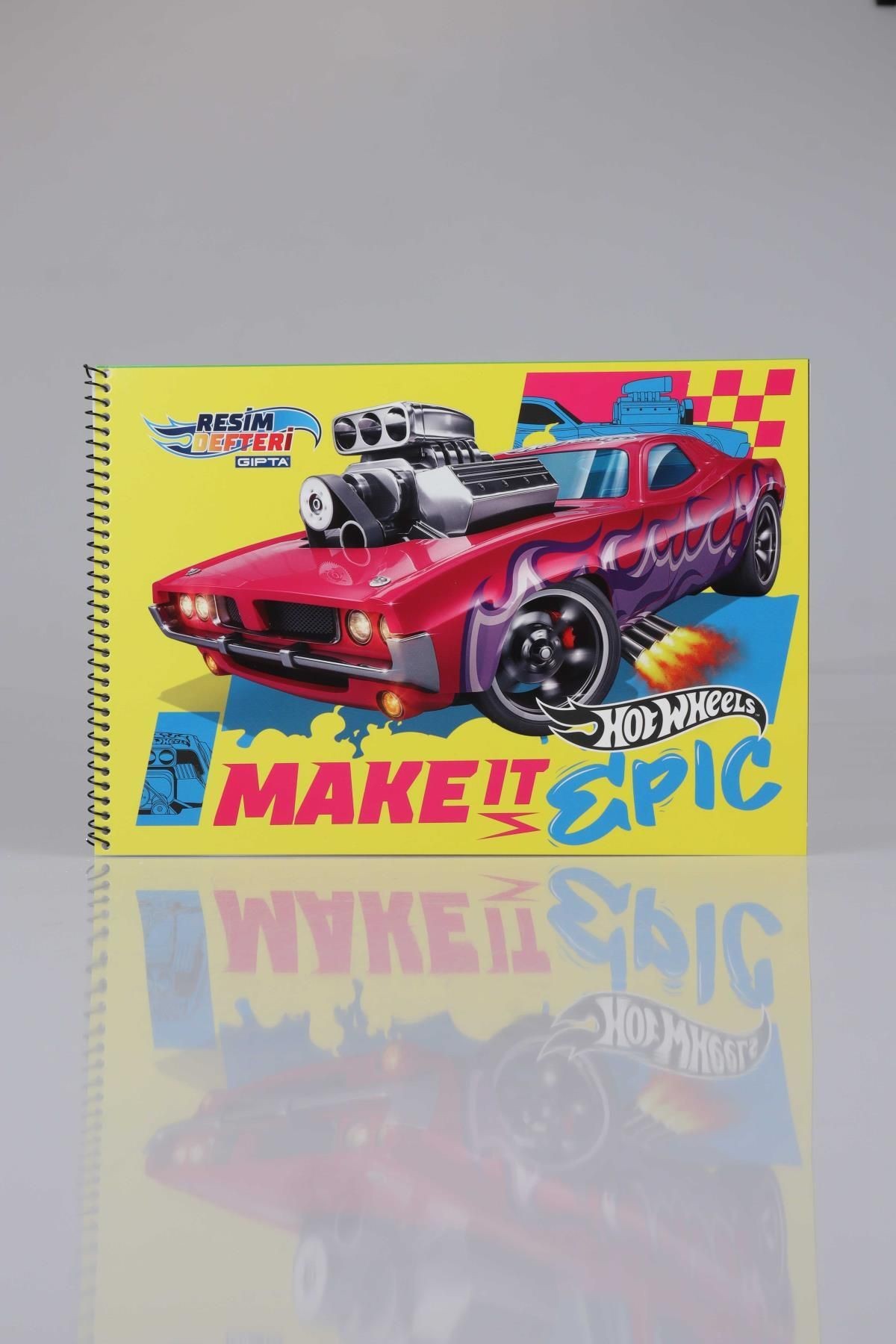 YENİ SEZON LİSANSLI HOT WHEELS RESİM DEFTERİ 17x24 CM 15 YAPRAK