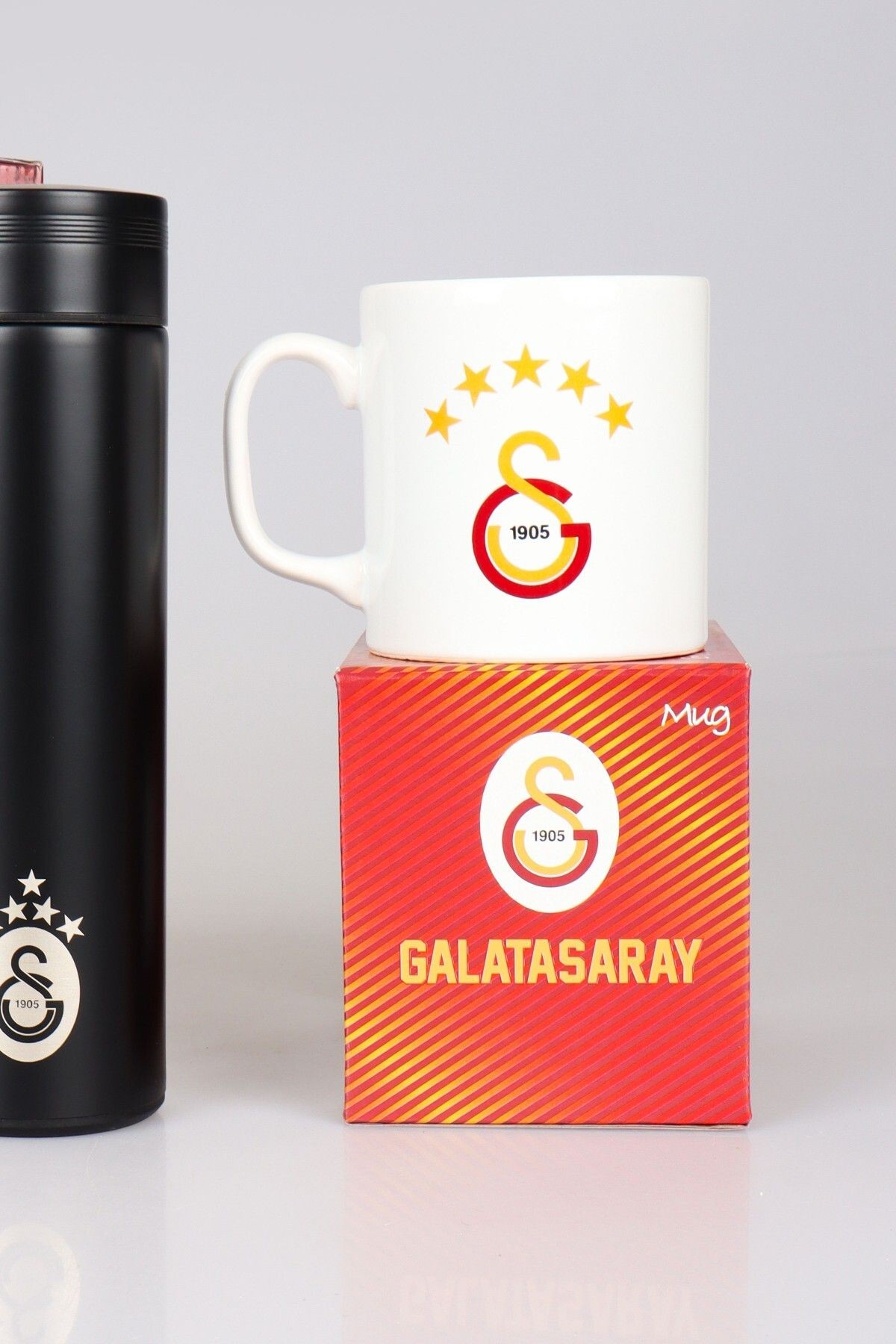 Dekomus Lisanslı Premıum 500 ml Çelik Termos Ve 5 Yıldızlı Kupa Seti