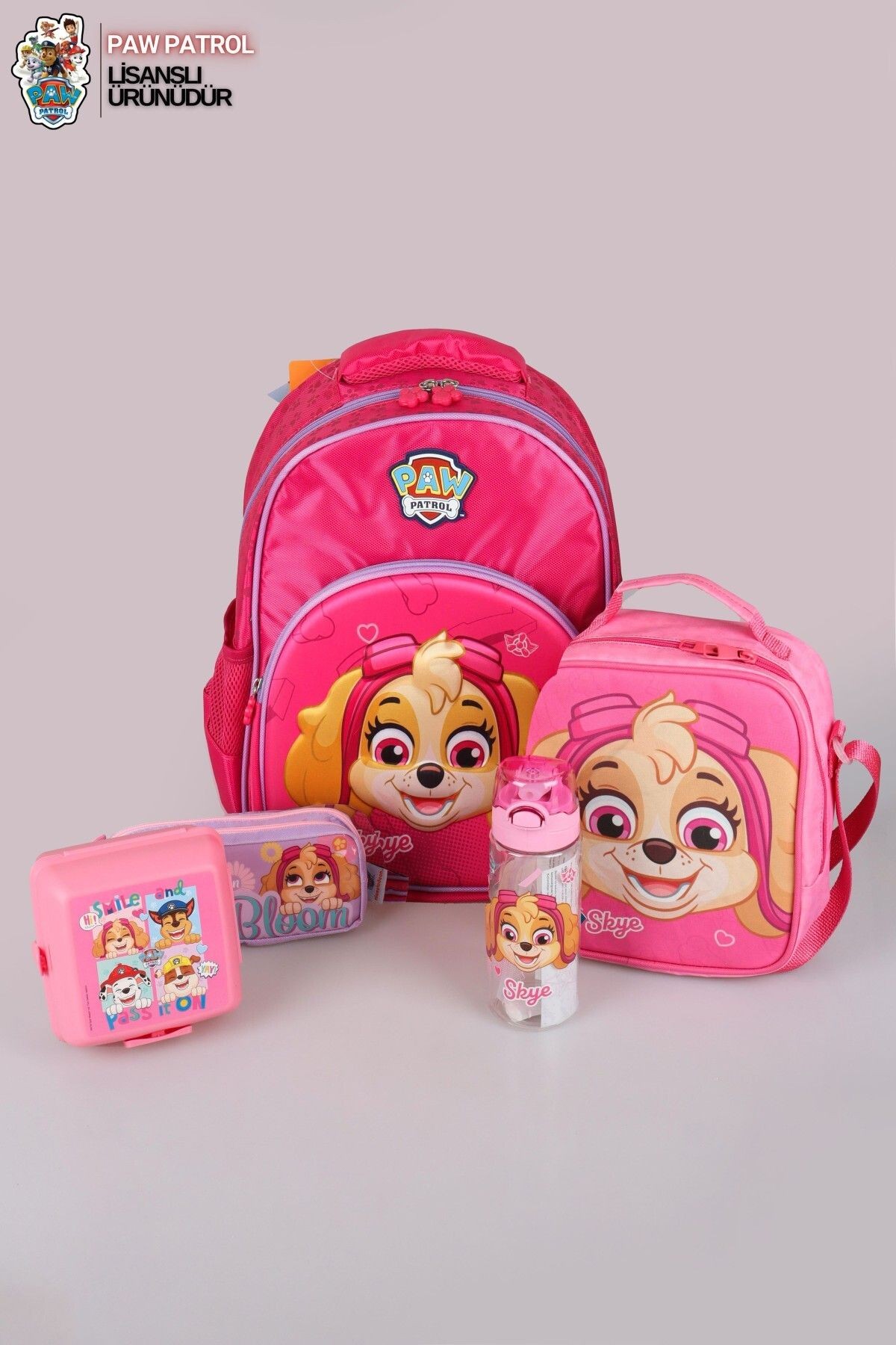 YENİ SEZON LİSANSLI PAW PATROL OKULDA MACERA KOLEKSİYONU OKUL,TERMOSLU BESLENME VE KALEM ÇANTASI İLE