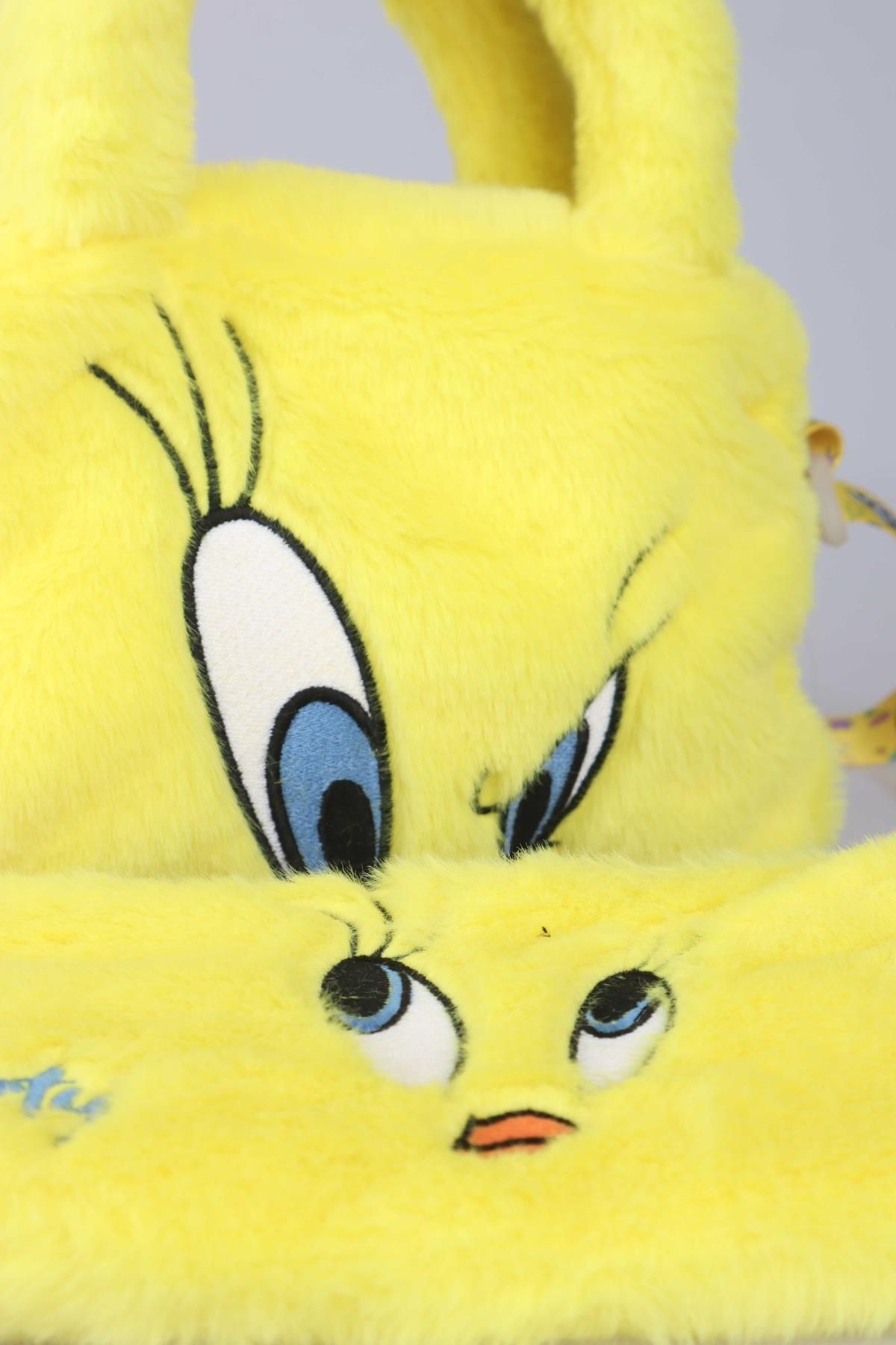 DEKOMUS İLE LİSANSLI YENİ SEZON TWEETY PELUŞ BASIC EL ÇANTASI VE OMUZ ÇANTASI 2'LİSİ