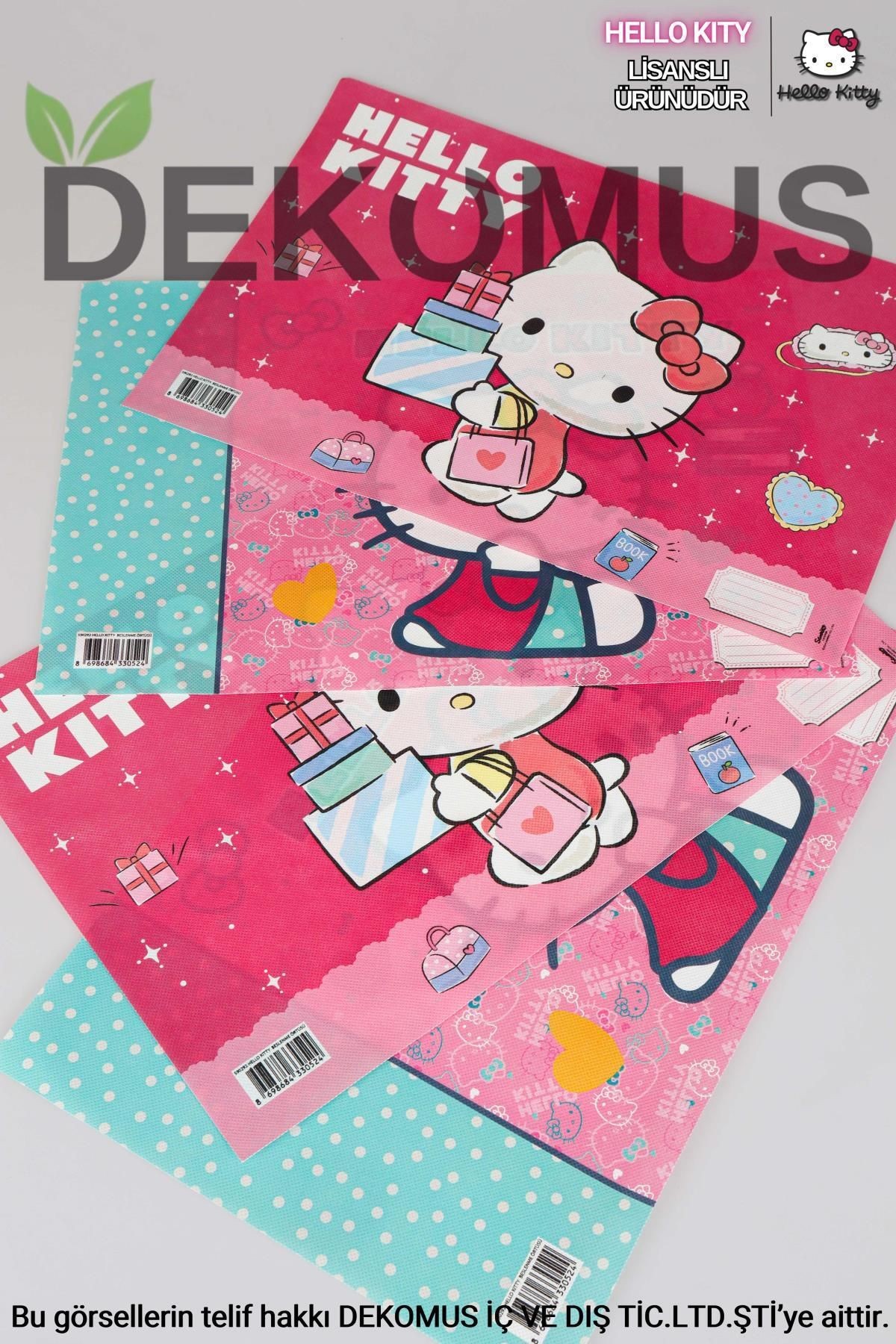 DEKOMUS İLE YENİ SEZON LİSANSLI HELLO KITTY 4'LÜ BESLENME ÖRTÜSÜ