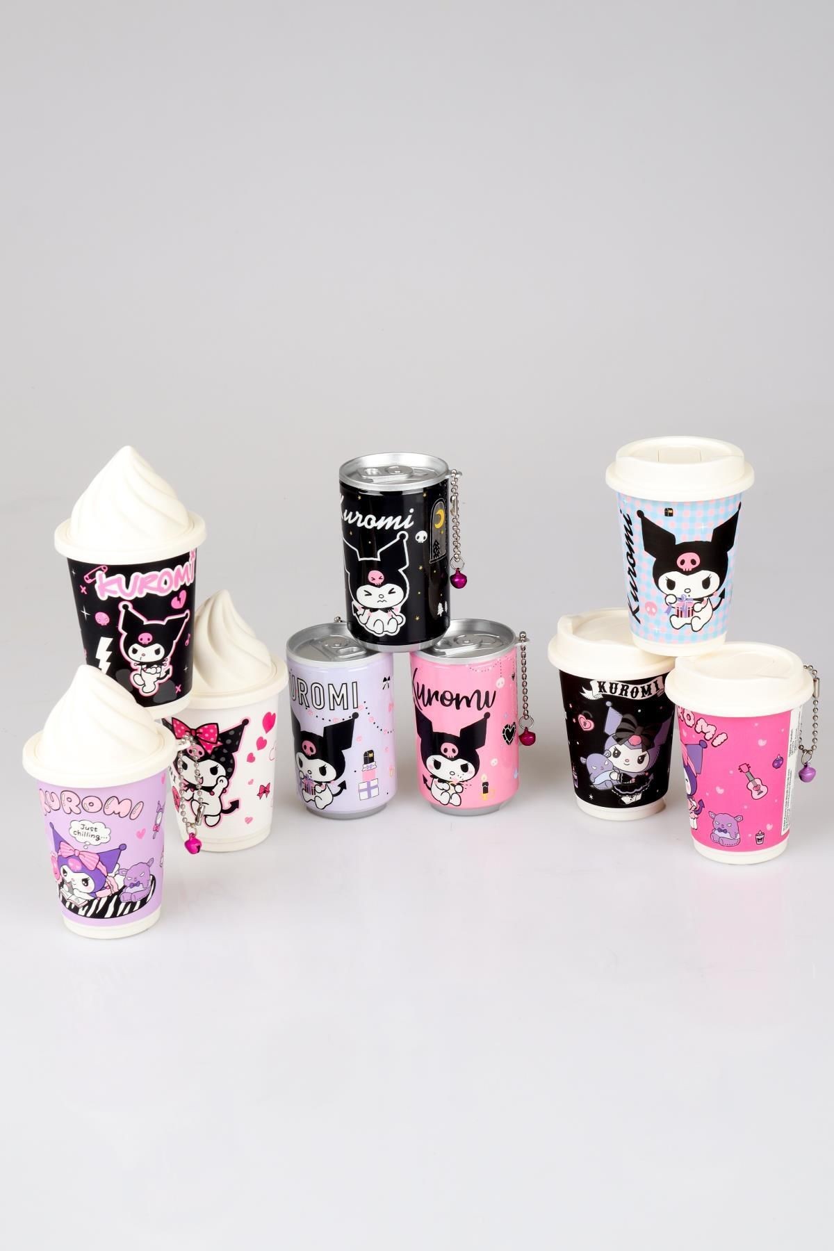 DEKOMUS İLE YENİ SEZON LİSANSLI KUROMI "3 ADET" MİNİ ISLAK MENDİL ICE CREAM,COKE VE COFFEE