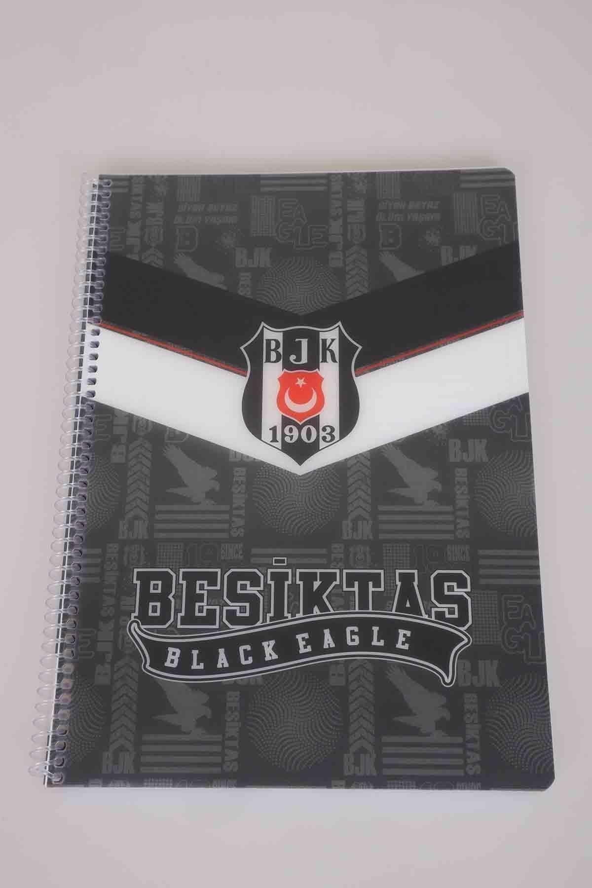 LİSANSLI BEŞİKTAŞ SPIRALLI ÇİZGİLİ A4 PP KAPAK 80 YAPRAK DEFTER