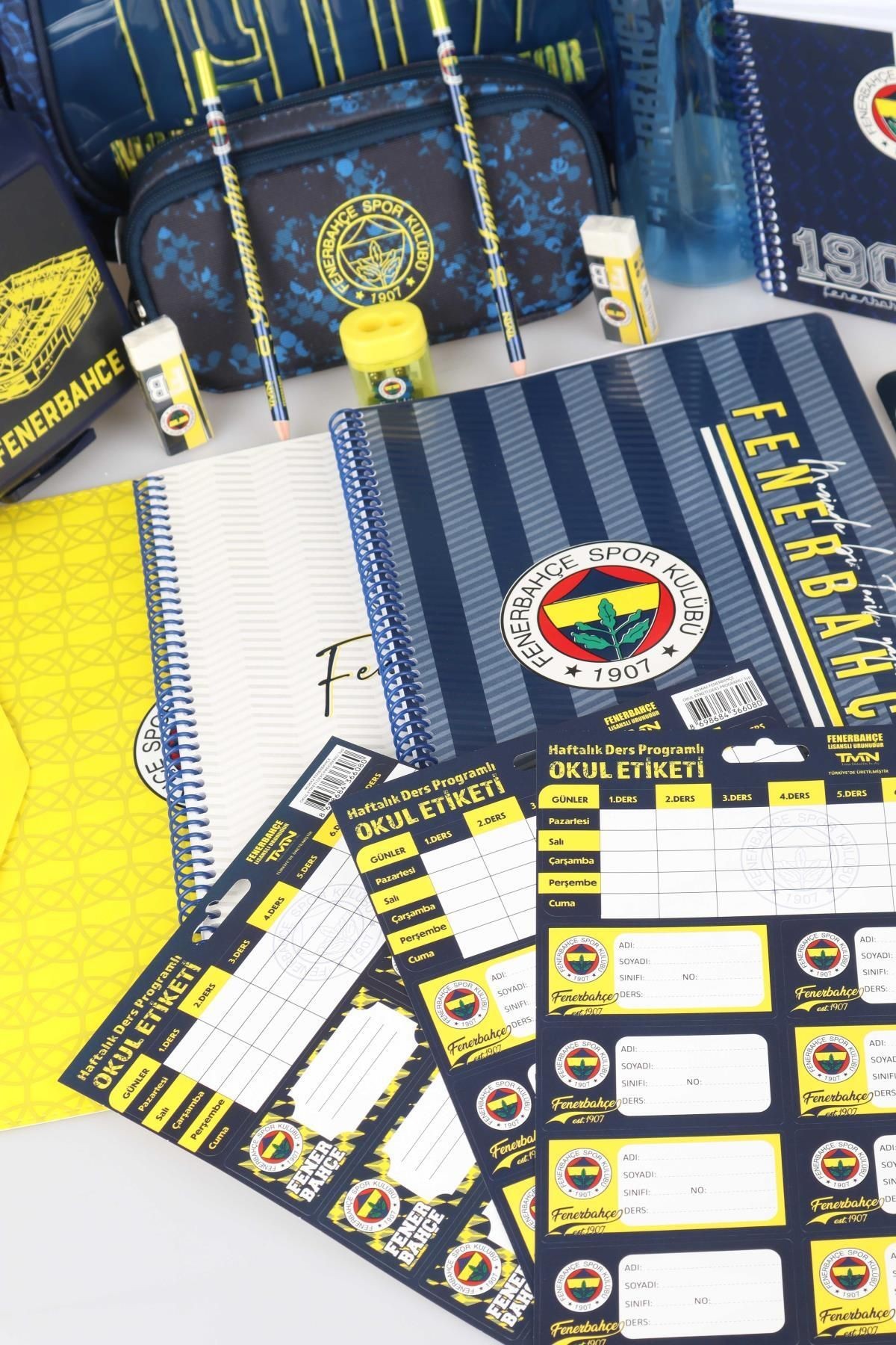 LİSANSLI FENERBAHÇE İLK VE ORTA OKUL ÇANTASI,A4 2 ADET DEFTER,700 ML MATARA,BESLENME KABI İLE KIRTAS