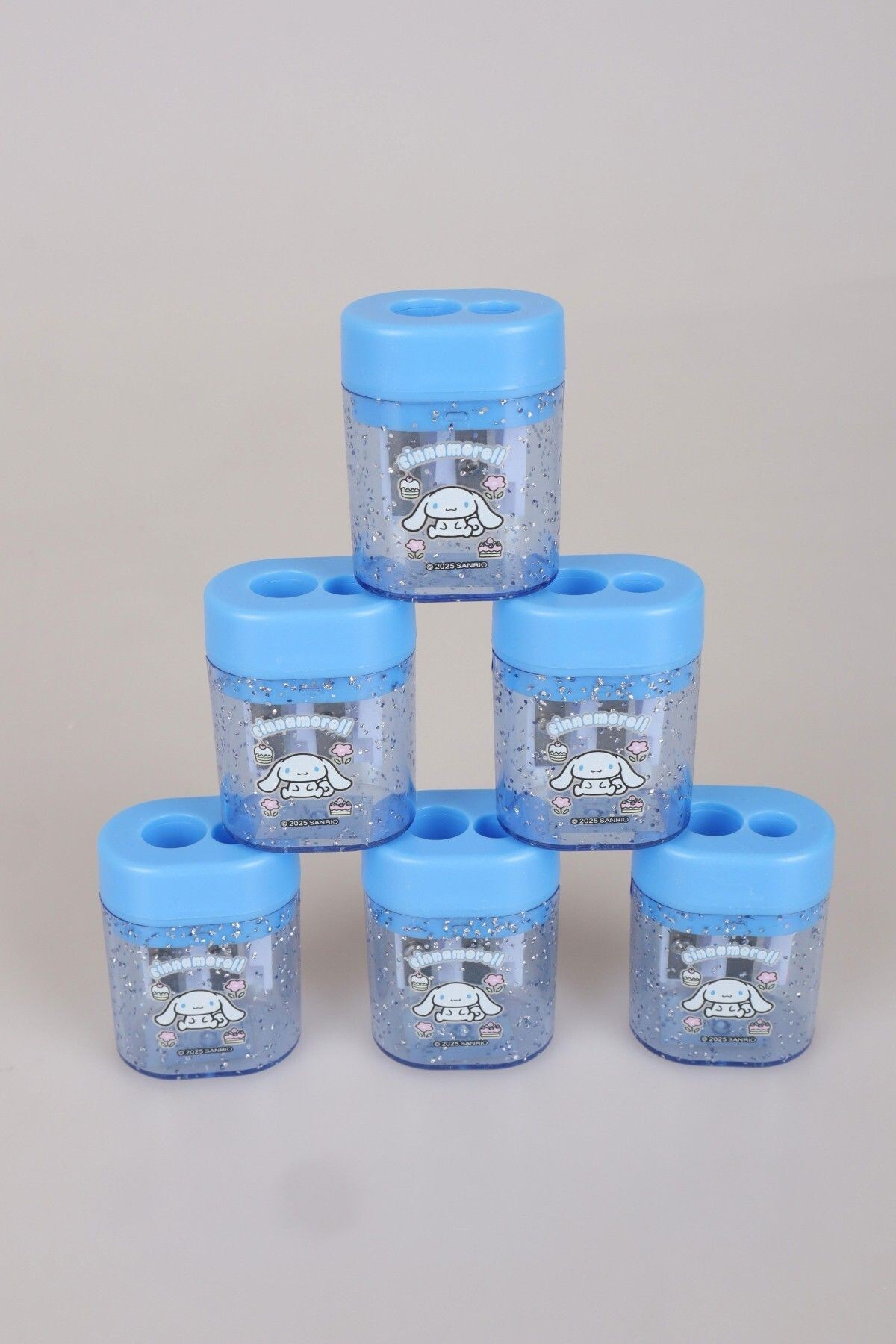 DEKOMUS İLE YENİ SEZON LİSANSLI CINNAMOROLL " 2 ADET " ÇİFT BIÇAKLI OVAL KALEMTRAŞ