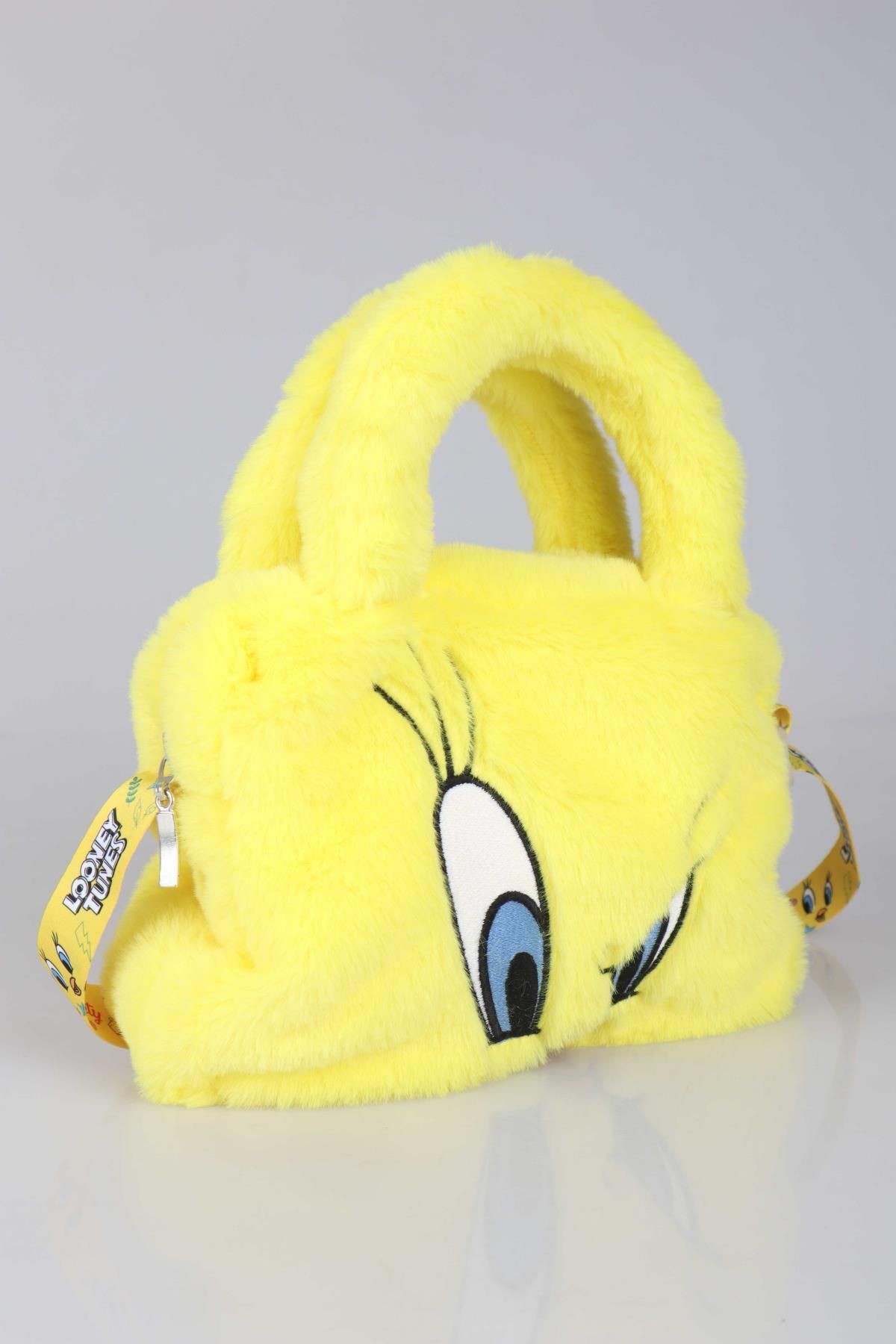 DEKOMUS İLE LİSANSLI YENİ SEZON TWEETY PELUŞ BASIC EL ÇANTASI VE OMUZ ÇANTASI 2'LİSİ