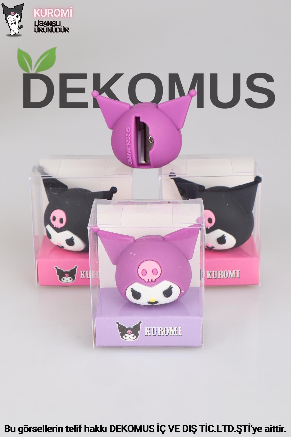 DEKOMUS İLE YENİ SEZON LİSANSLI KUROMİ ŞEKİLLİ KALEMTRAŞ VE 3D SİLGİ 2'LİSİ