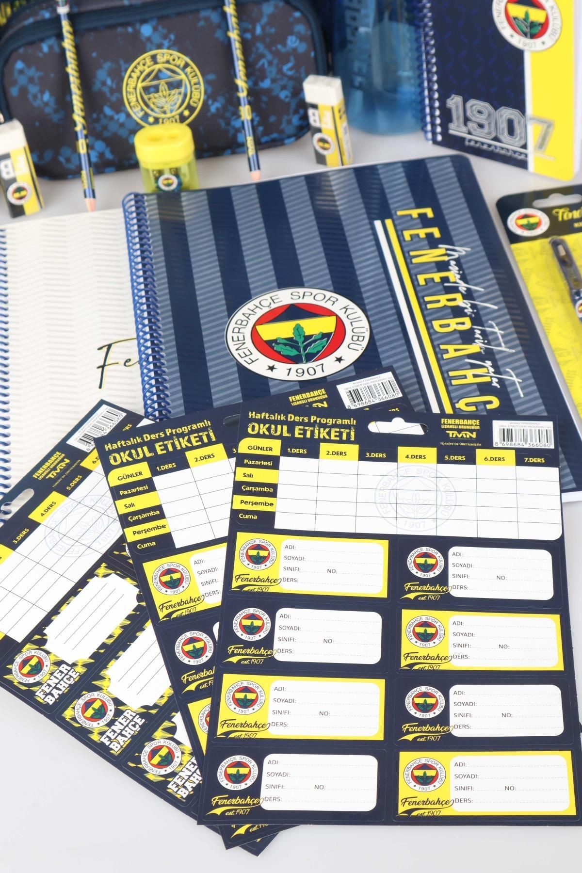 LİSANSLI FENERBAHÇE İLK VE ORTA OKUL ÇANTASI,A4 2 ADET DEFTER,700 ML MATARA,BESLENME KABI İLE KIRTAS