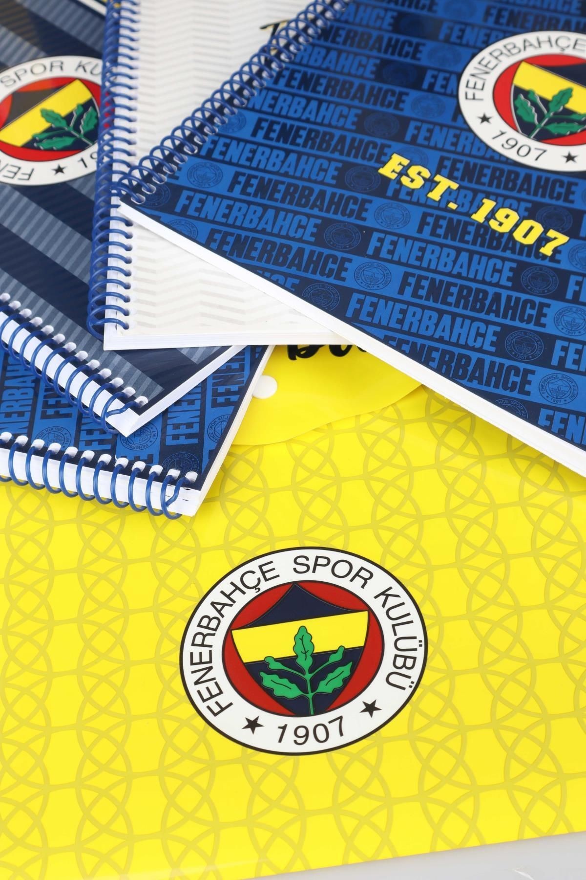 LİSANSLI FENERBAHÇE İLK VE ORTA OKUL ÇANTASI,A4 SPIRALLI 2 ADET KARELİ,2 ADET ÇİZGİLİ DEFTER,700 ML