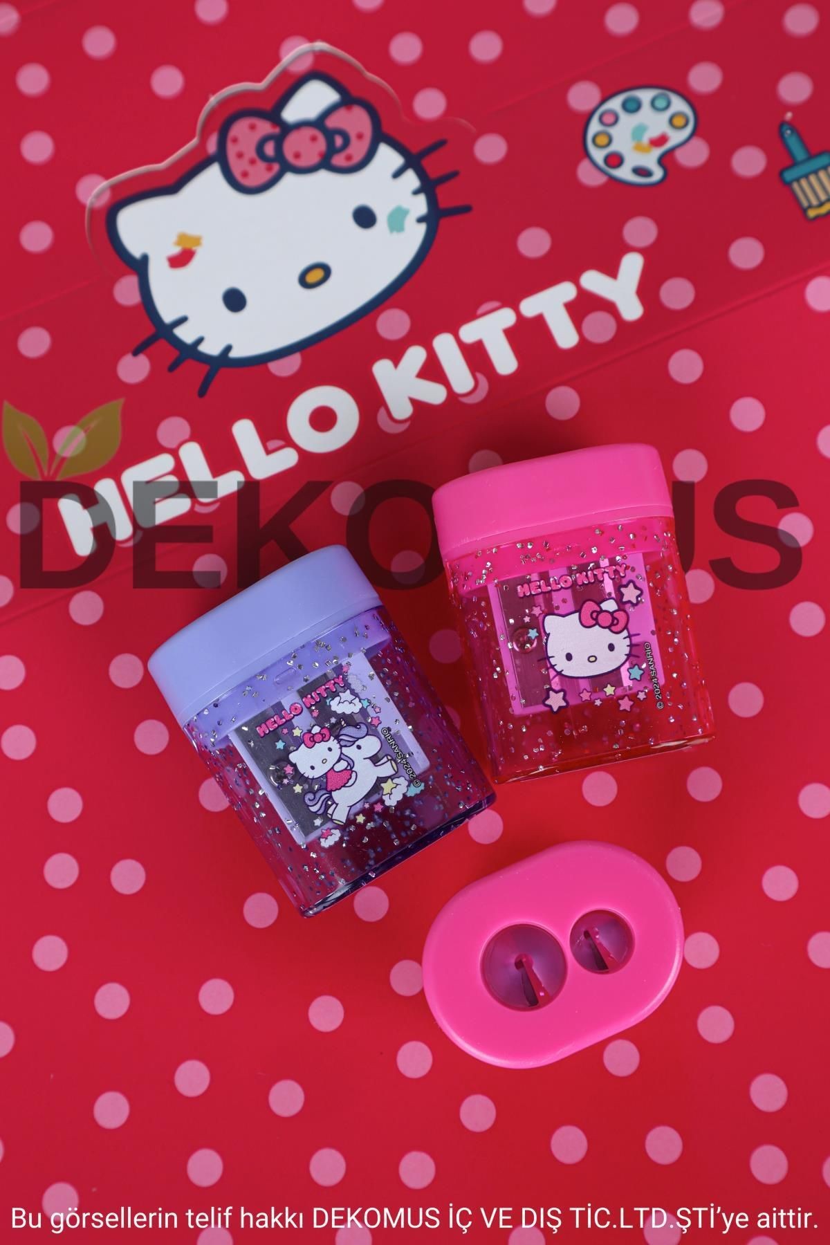 YENİ SEZON LİSANSLI HELLO KITTY "TEKLİ" ÇİFT BIÇAKLI OVAL KALEMTRAŞ