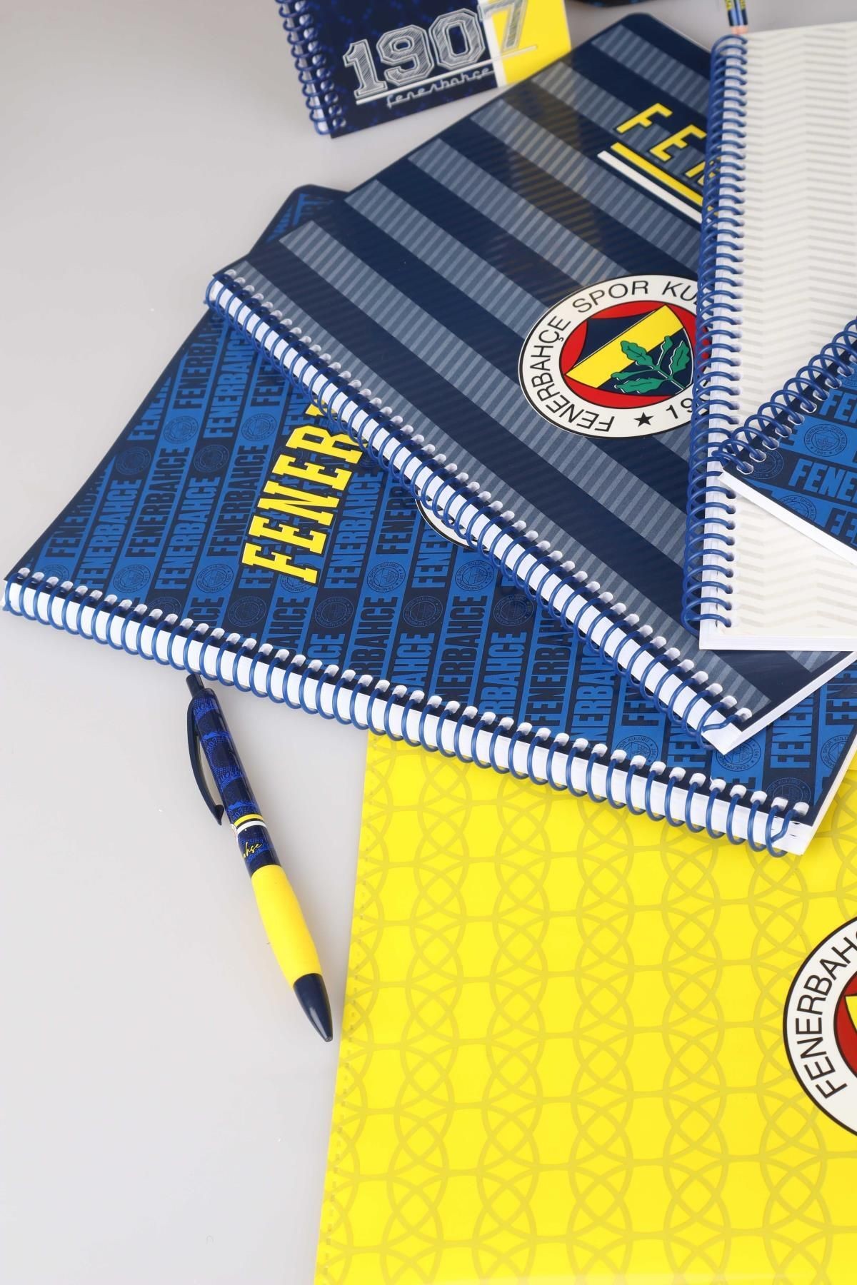 LİSANSLI FENERBAHÇE İLK VE ORTA OKUL ÇANTASI,A4 SPIRALLI 2 ADET KARELİ,2 ADET ÇİZGİLİ DEFTER,700 ML