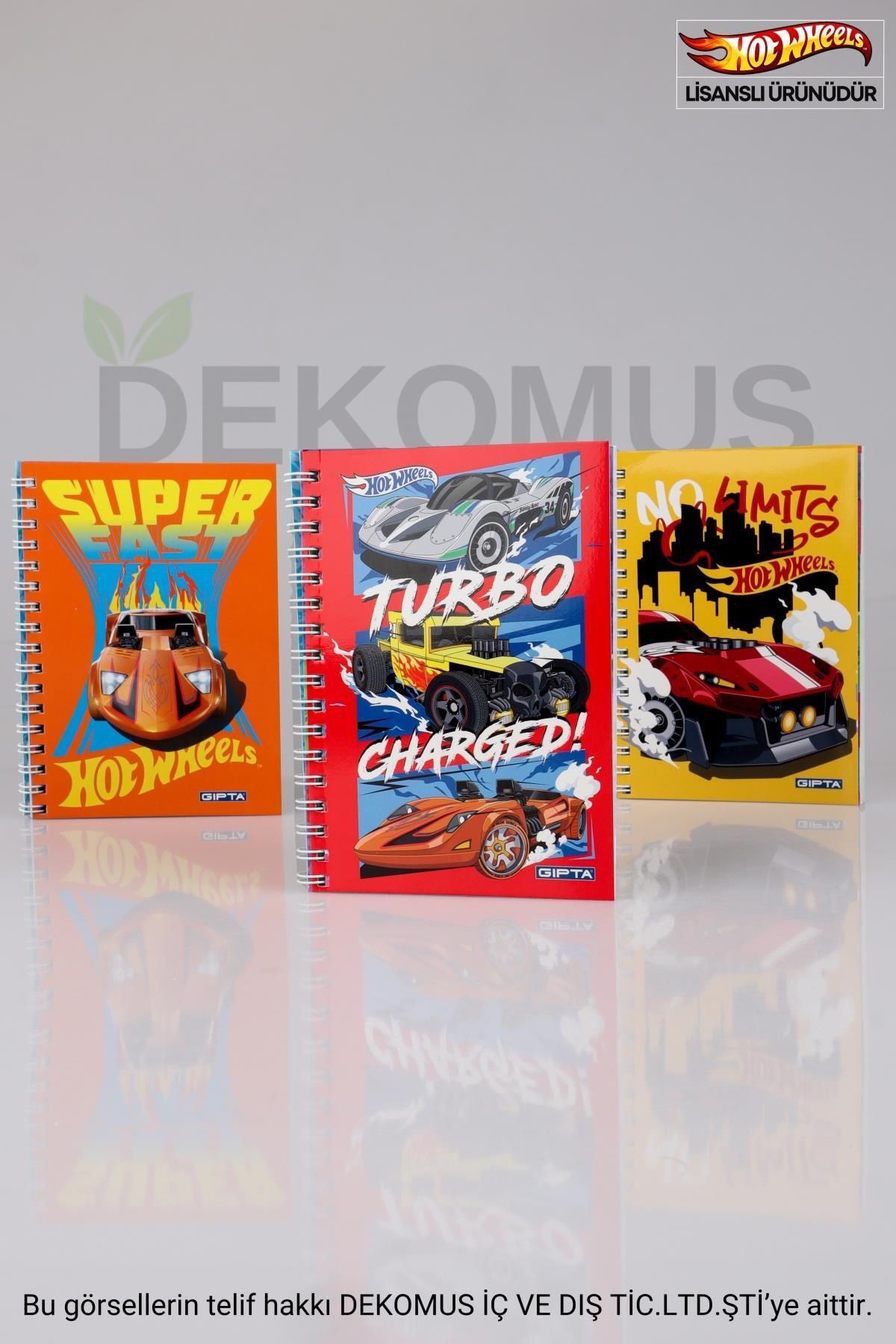 YENİ SEZON LİSANSLI HOT WHEELS SPIRALLI A6 ÇİZGİLİ NOT DEFTERİ / BLOKNOT