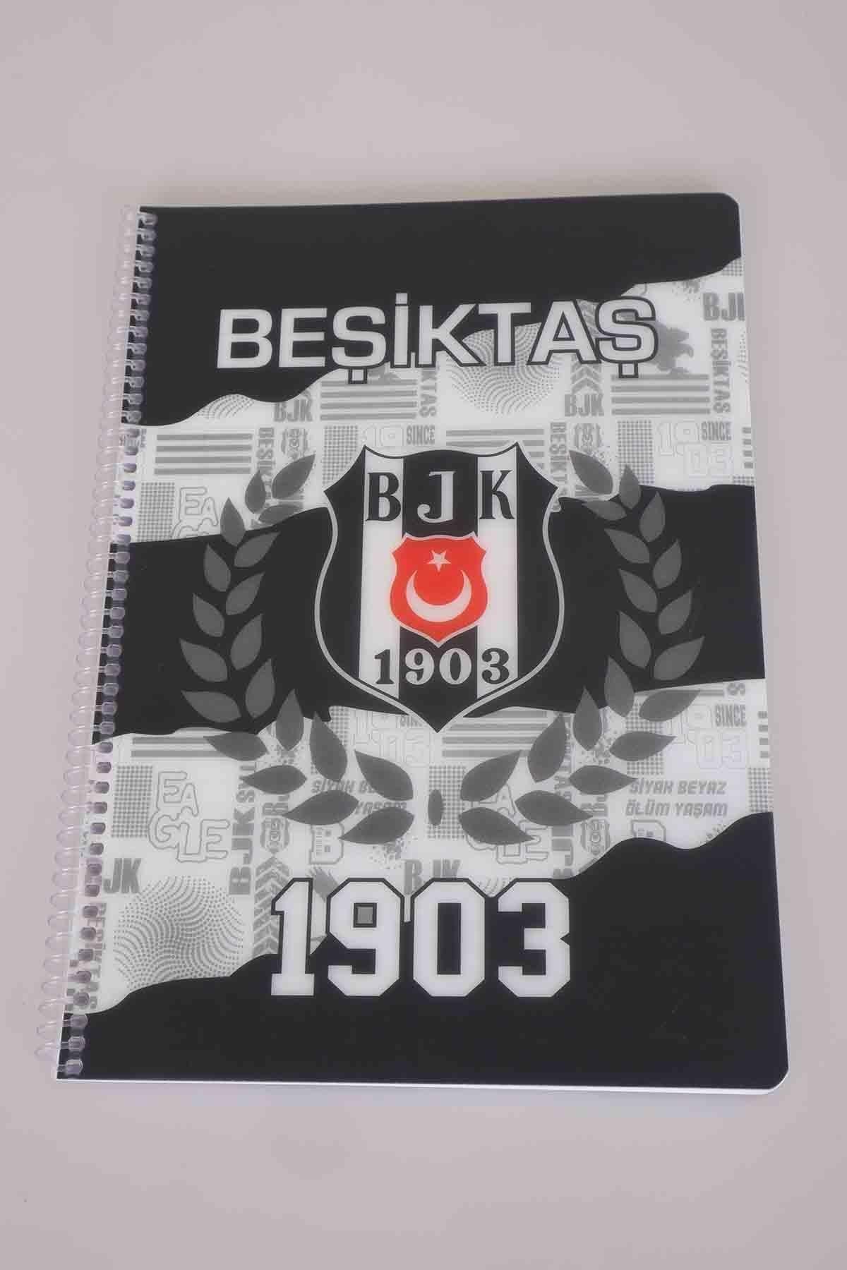 LİSANSLI BEŞİKTAŞ SPIRALLI ÇİZGİLİ A4 PP KAPAK 80 YAPRAK DEFTER