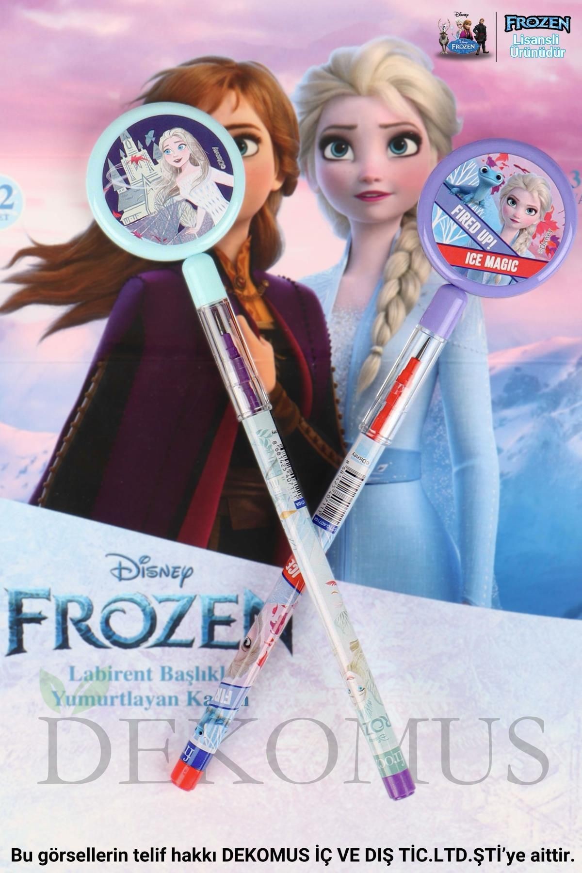 YENİ SEZON LİSANSLI ELSA FROZEN YUMURTALAYAN LABİRENT FİGÜRLÜ GEÇMELİ KURŞUN KALEM