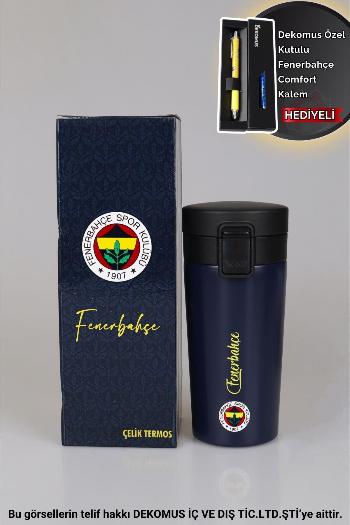 Dekomus Ile Lisanslı Çelik Termos 400 ml "özel Kutulu Comfort Kalem Hediyeli"