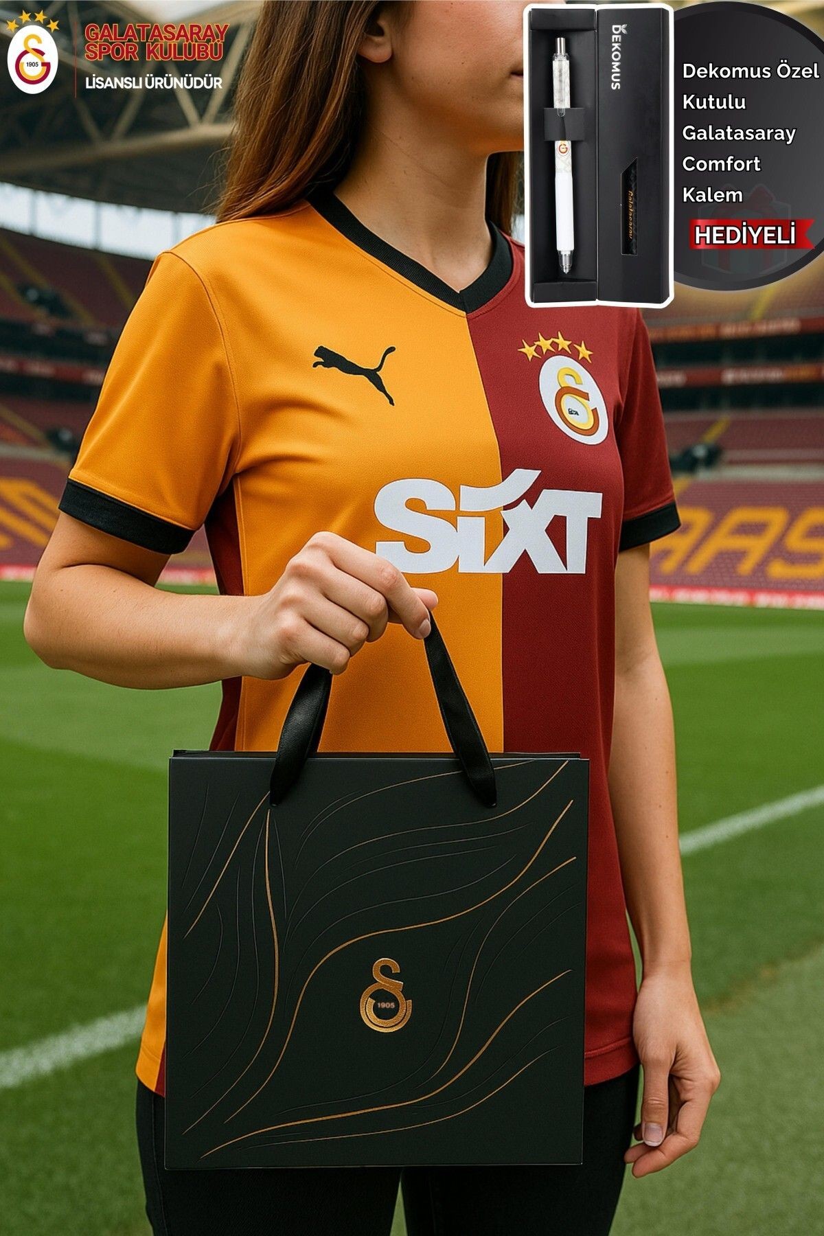 LİSANSLI GALATASARAY KUTULU VE ÇANTALI DERİ AJANDA VE ROLLER TÜKENMEZ KALEM SETİ "DEKOMUS ÖZEL KUTUL