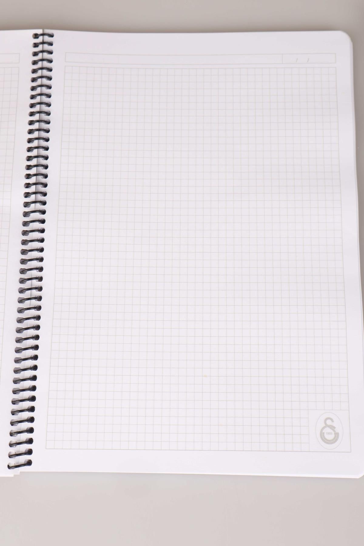 LİSANSLI GALATASARAY "TEKLİ" SPIRALLI KARELİ A4 KARTON KAPAK 72 YAPRAK DEFTER