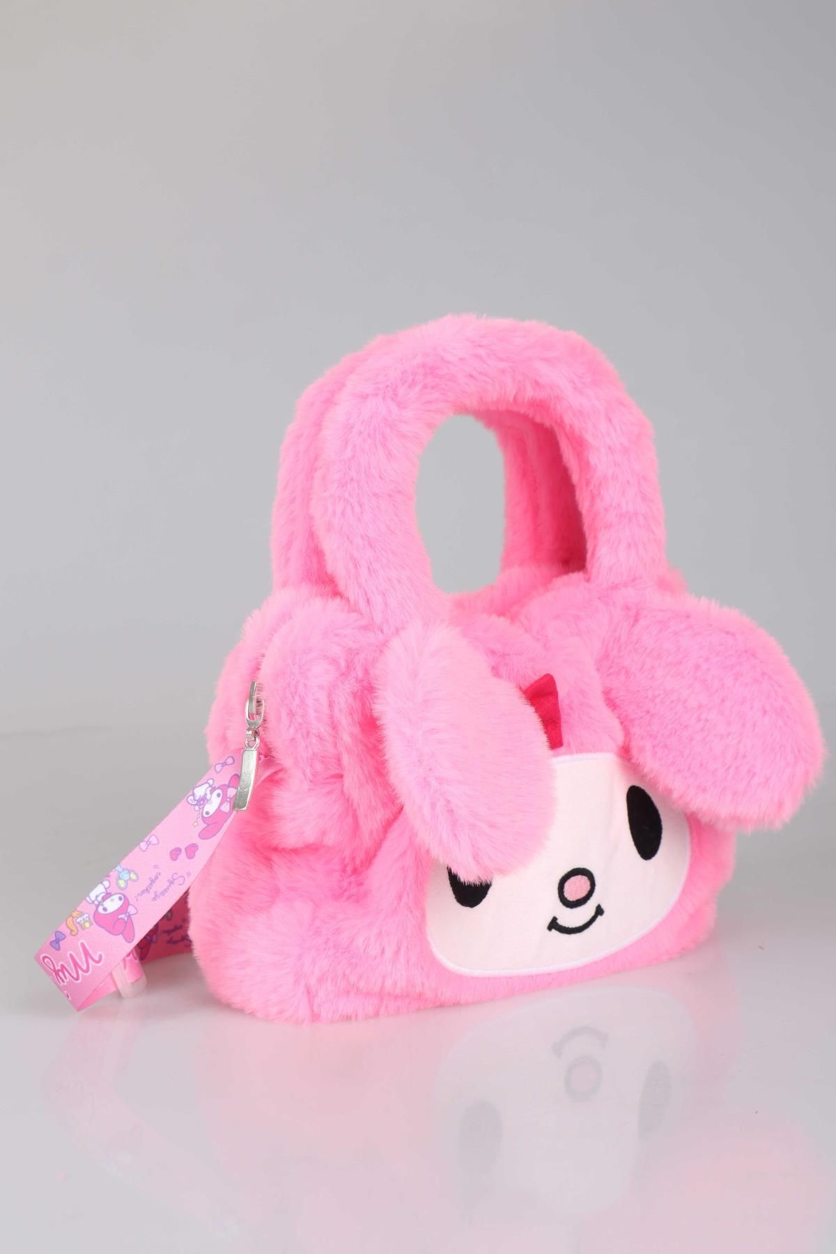 DEKOMUS İLE YENİ SEZON LİSANSLI MY MELODY BASIC PELUŞ ASKILI OMUZ ÇANTASI