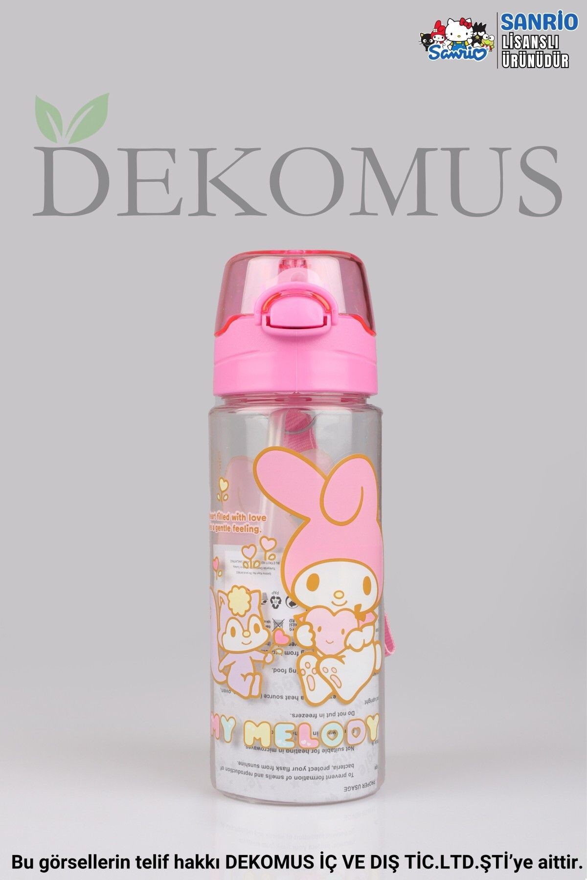 DEKOMUS İLE YENİ SEZON LİSANSLI MY MELODY 500 ML MATARA