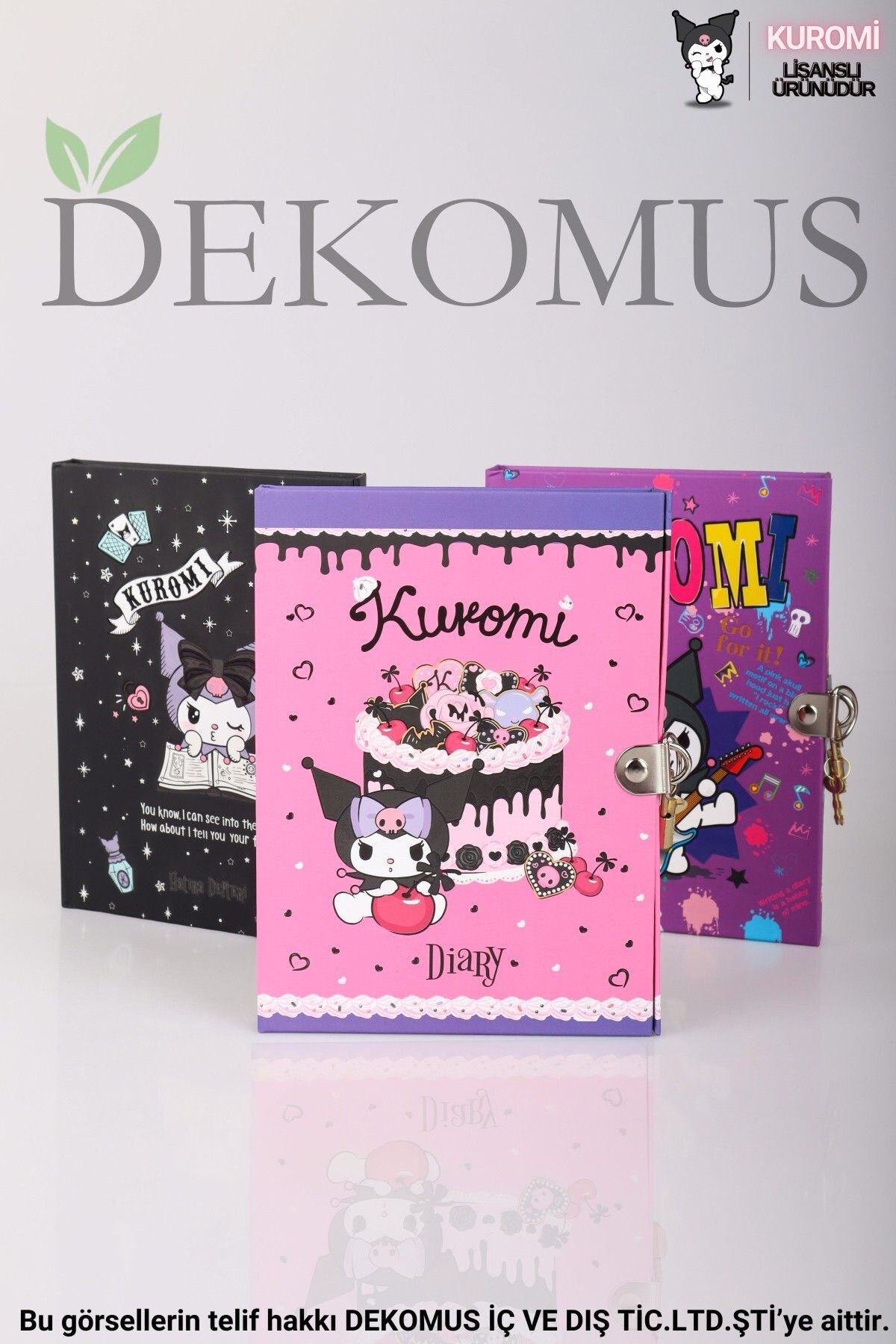 DEKOMUS İLE YENİ SEZON LİSANSLI KUROMI KİLİTLİ HATIRA DEFTERİ 96 YAPRAK