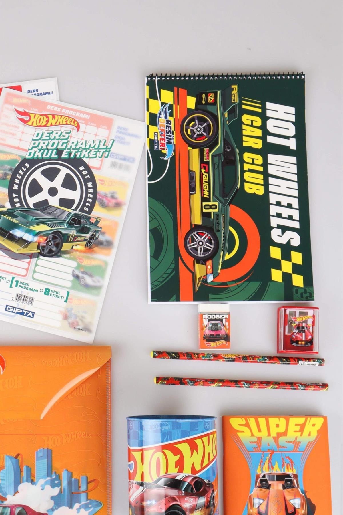 YENİ SEZON LİSANSLI HOT WHEELS 12 PARÇA KIRTASİYE SETİ ÇITÇIT DOSYA,KALEM,SİLGİ,KUMBARA,KALEMTRAŞ,RE