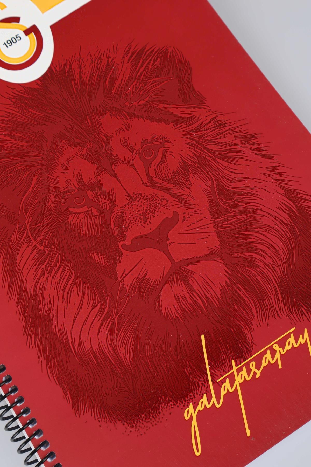 LİSANSLI GALATASARAY "TEKLİ" SPIRALLI KARELİ A4 KARTON KAPAK 72 YAPRAK DEFTER