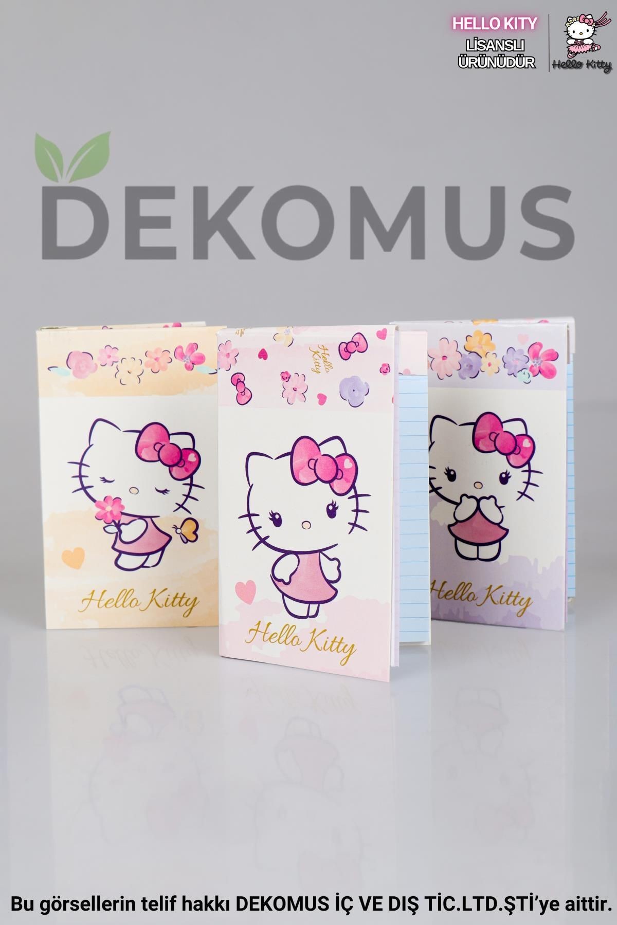 DEKOMUS İLE YENİ SEZON LİSANSLI HELLO KITTY A7 2'Lİ BLOKNOT