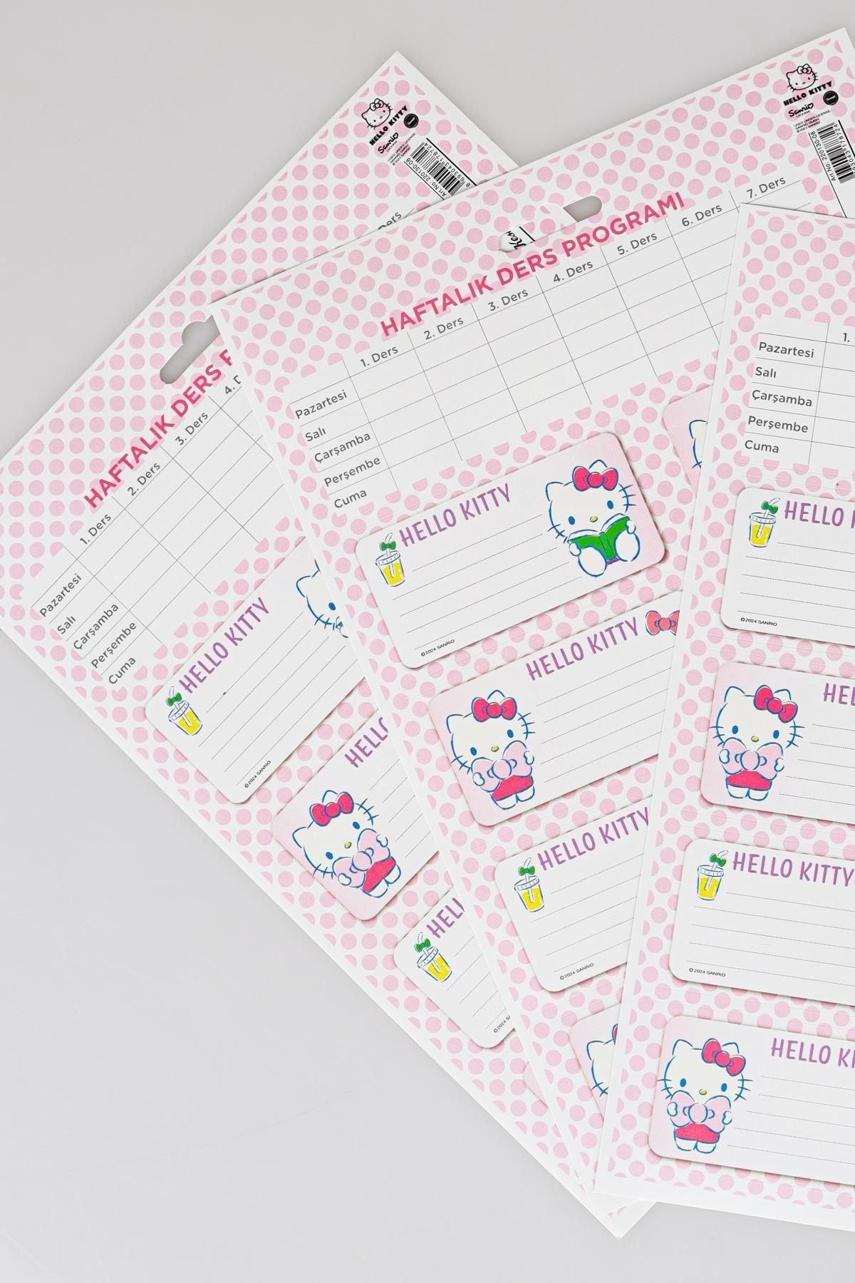 DEKOMUS İLE YENİ SEZON LİSANSLI HELLO KITTY 24'LÜ OKUL ETİKETİ