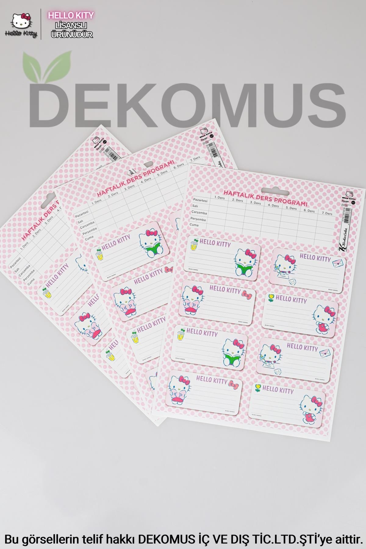 DEKOMUS İLE YENİ SEZON LİSANSLI HELLO KITTY 24'LÜ OKUL ETİKETİ