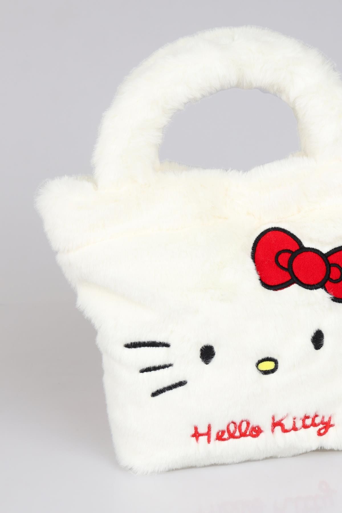 DEKOMUS İLE YENİ SEZON LİSANSLI HELLO KITTY BASIC PELUŞ EL ÇANTASI/BESLENME ÇANTASI