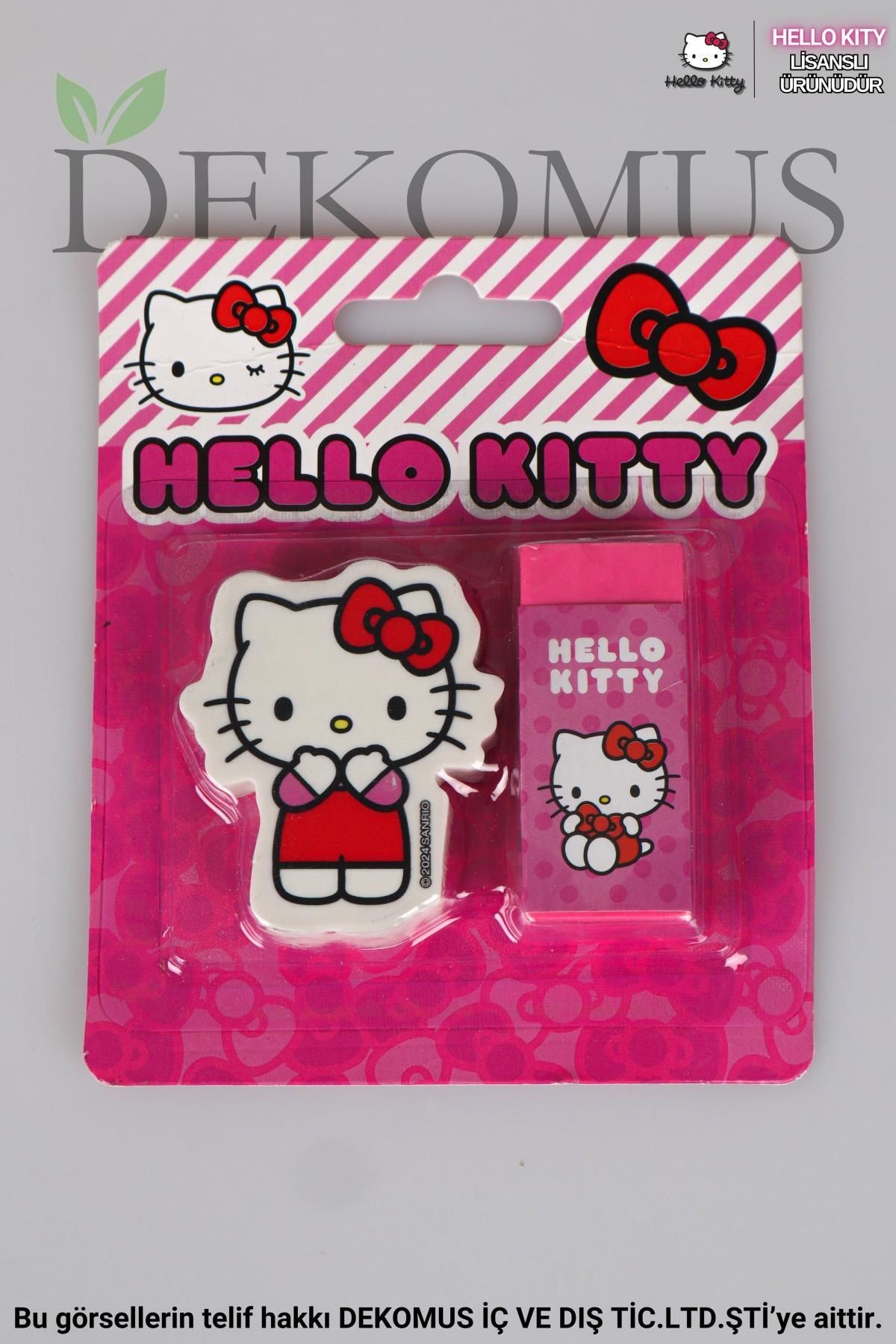 DEKOMUS İLE YENİ SEZON LİSANSLI HELLO KITTY 2'Lİ SİLGİ