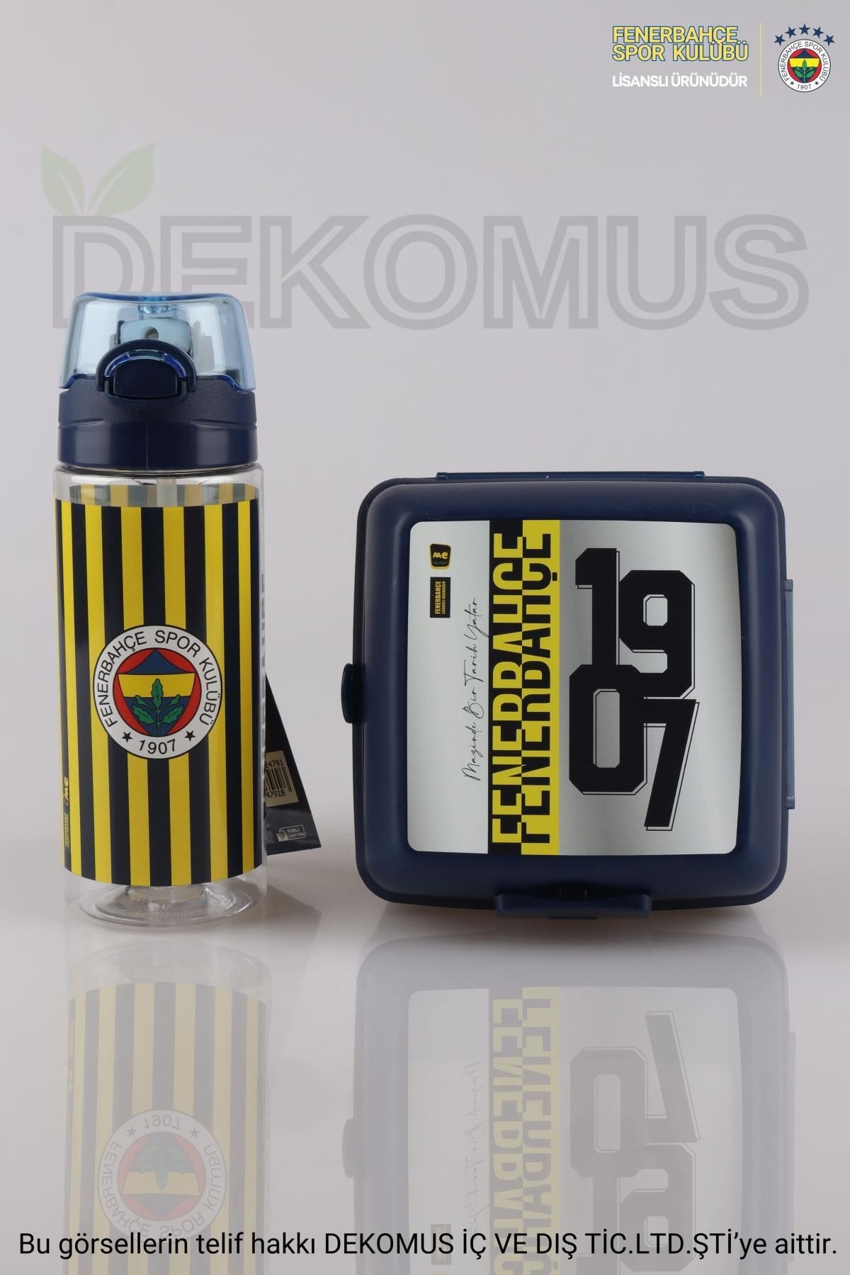 YENİ SEZON LİSANSLI FENERBAHÇE BESLENME KABI VE 500 ML TRITAN MATARA YEMEK SETİ