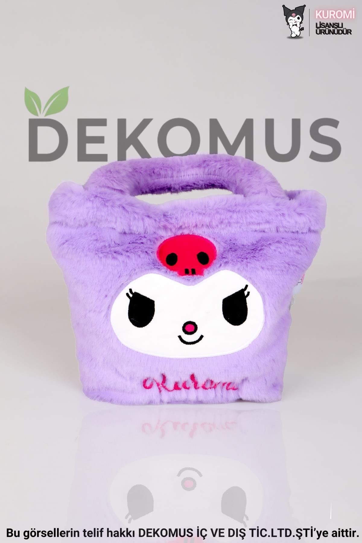 DEKOMUS İLE LİSANSLI YENİ SEZON KUROMI PELUŞ BASIC EL ÇANTASI VE KOL ÇANTASI 2'LİSİ